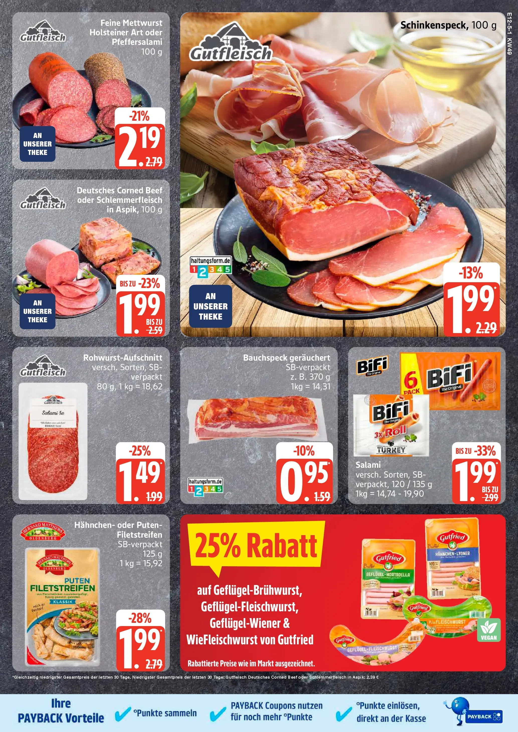 Edeka prospekt Hamburg	 (ab 30.11.2025) » Angebote Online | Seite: 5 | Produkte: Hahnchen, Theke, Bifi, Salami