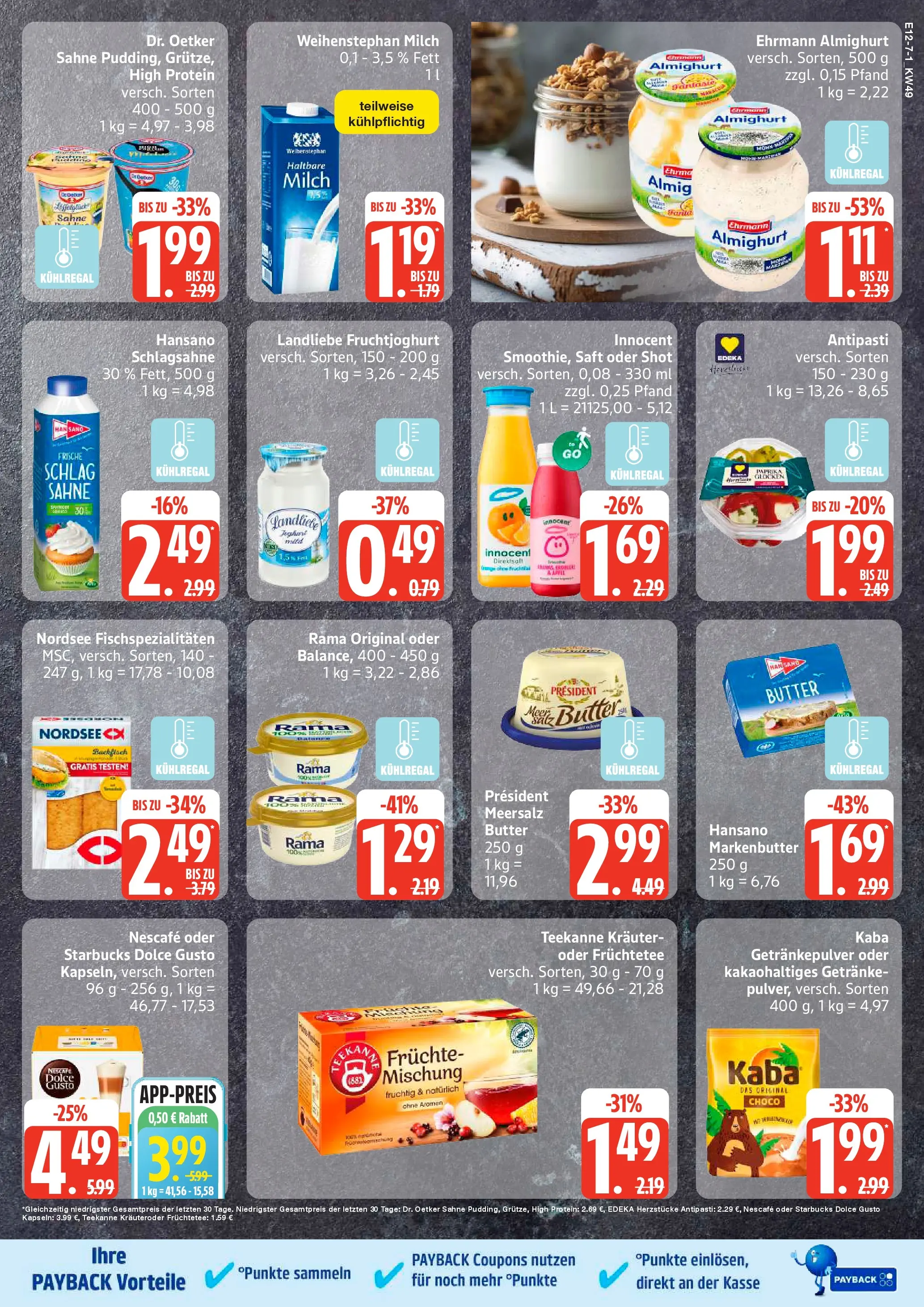 Edeka prospekt Hamburg	 (ab 30.11.2025) » Angebote Online | Seite: 7 | Produkte: Rama, Ehrmann almighurt, Joghurt, Äpfel