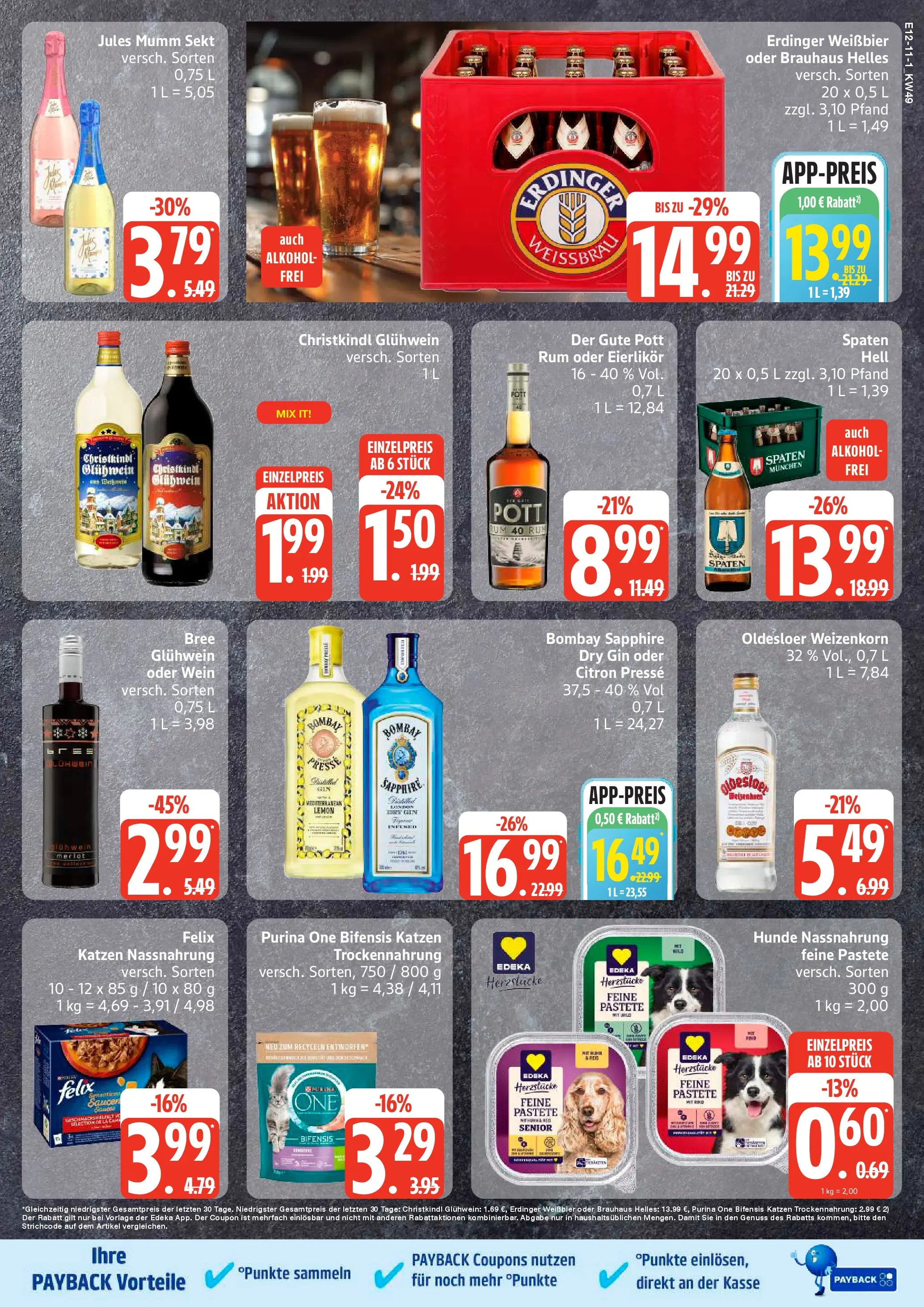 Edeka prospekt Hamburg	 (ab 30.11.2025) » Angebote Online | Seite: 11 | Produkte: Weißbier, Bree, Oldesloer, Gin