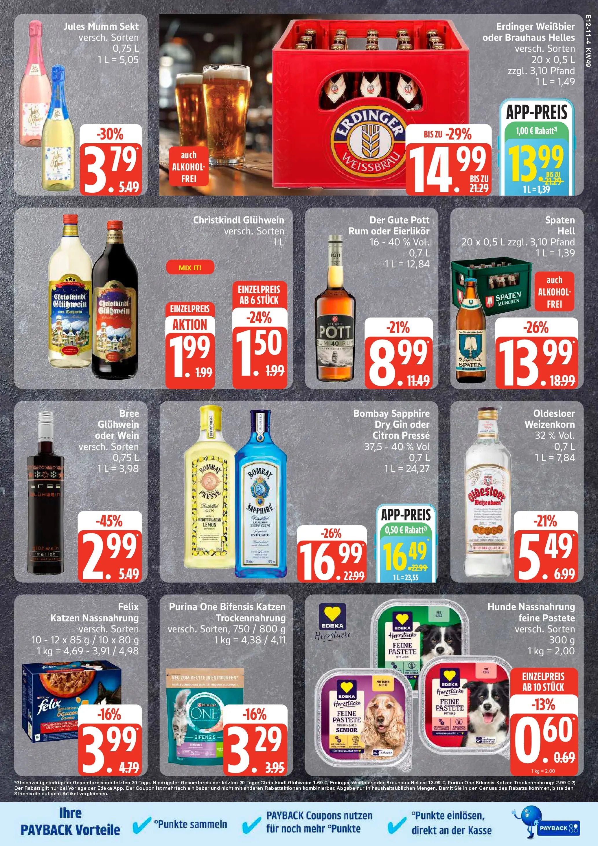 Edeka prospekt Rostock-Gehlsdorf	 (ab 30.11.2025) » Angebote Online | Seite: 11 | Produkte: Mumm sekt, Weißbier, Bree, Gin