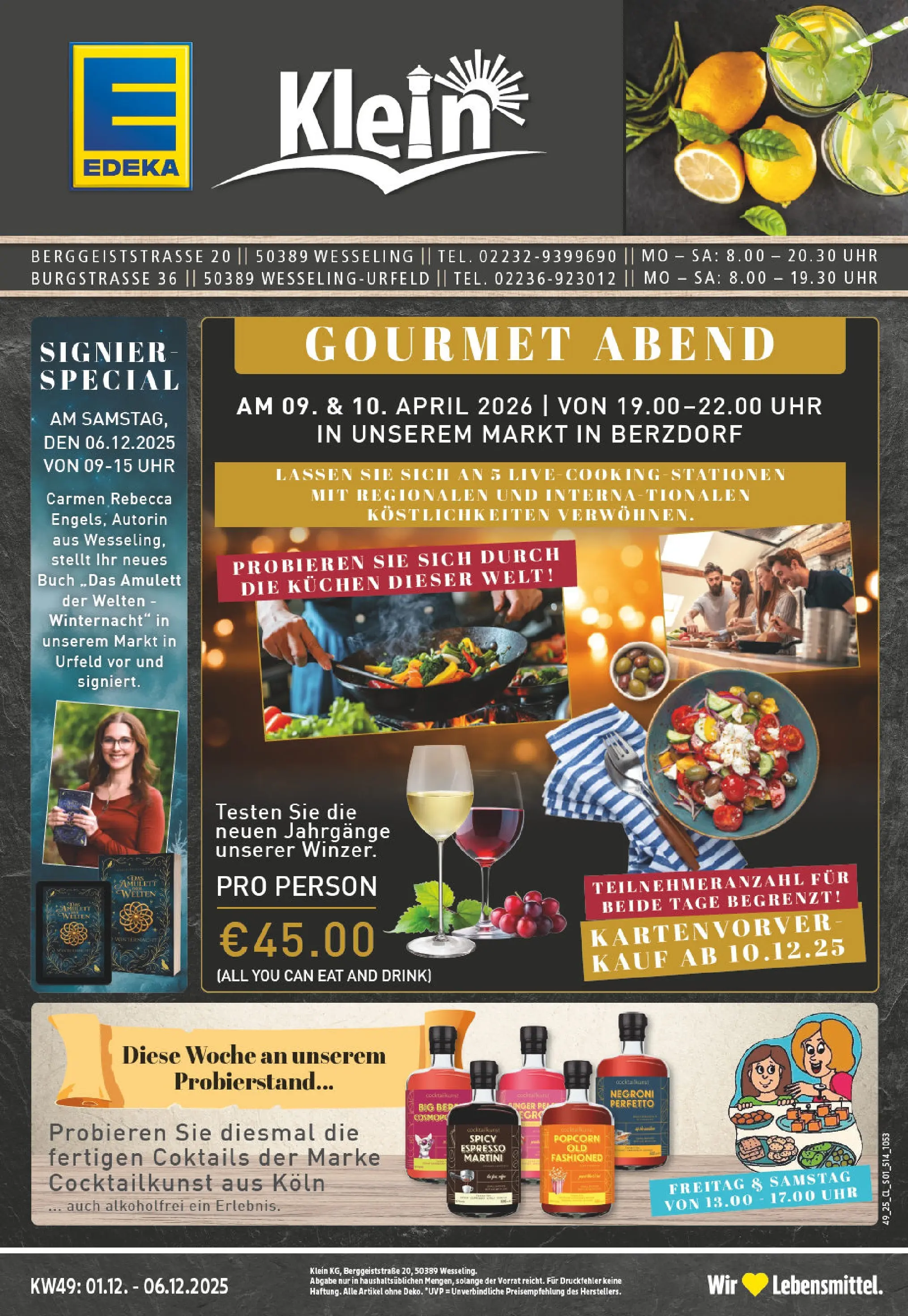Edeka prospekt Wesseling-Berzdorf	 (ab 01.12.2025) » Angebote Online | Seite: 1 | Produkte: Martini, Kuchen, Uhr