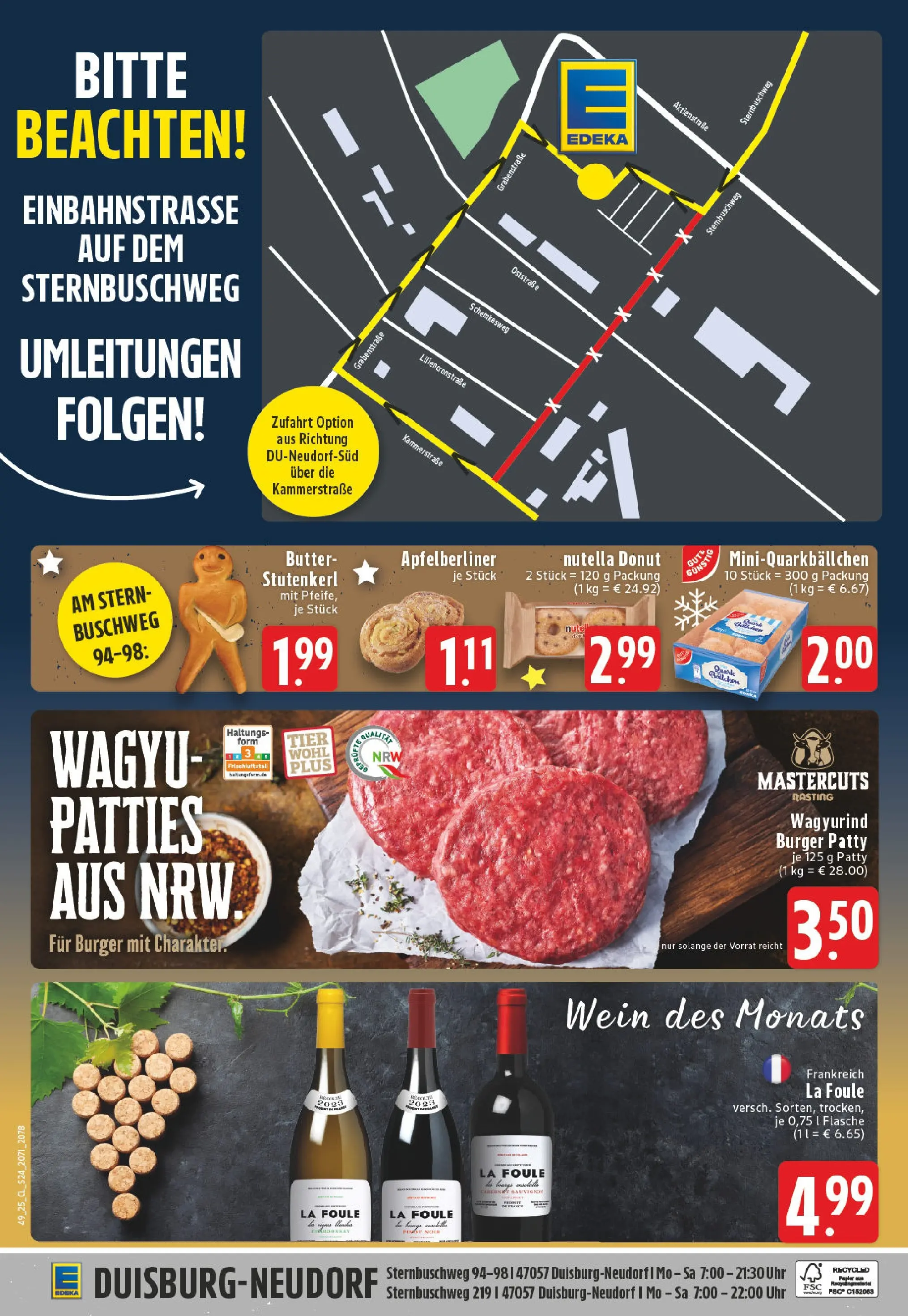 Edeka prospekt Duisburg	 (ab 01.12.2025) » Angebote Online | Seite: 24 | Produkte: Butter, Burger, Wein, Uhr