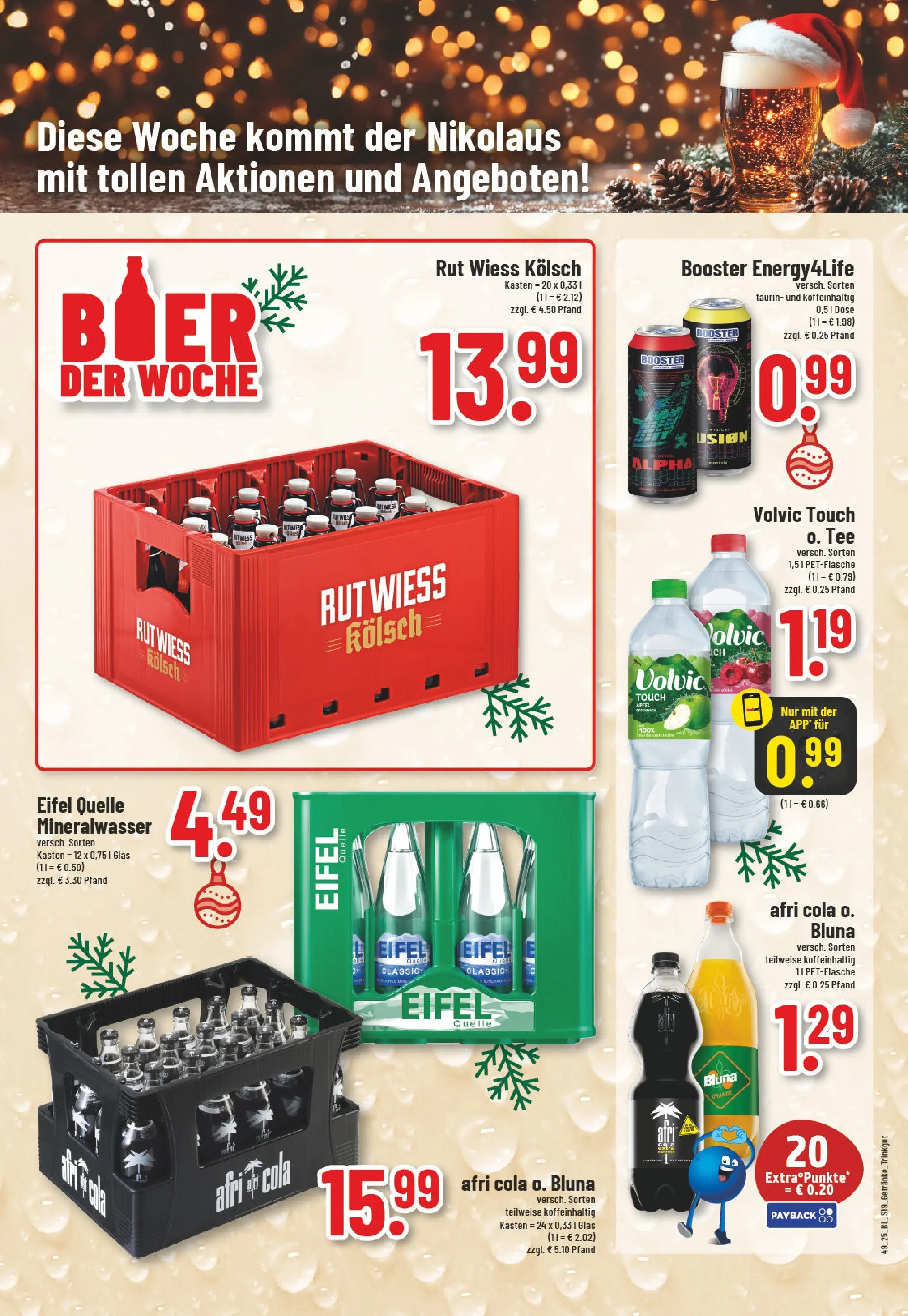Edeka prospekt Lüdenscheid	 (ab 01.12.2025) » Angebote Online | Seite: 19 | Produkte: Energy, Volvic touch, Mineralwasser, Volvic