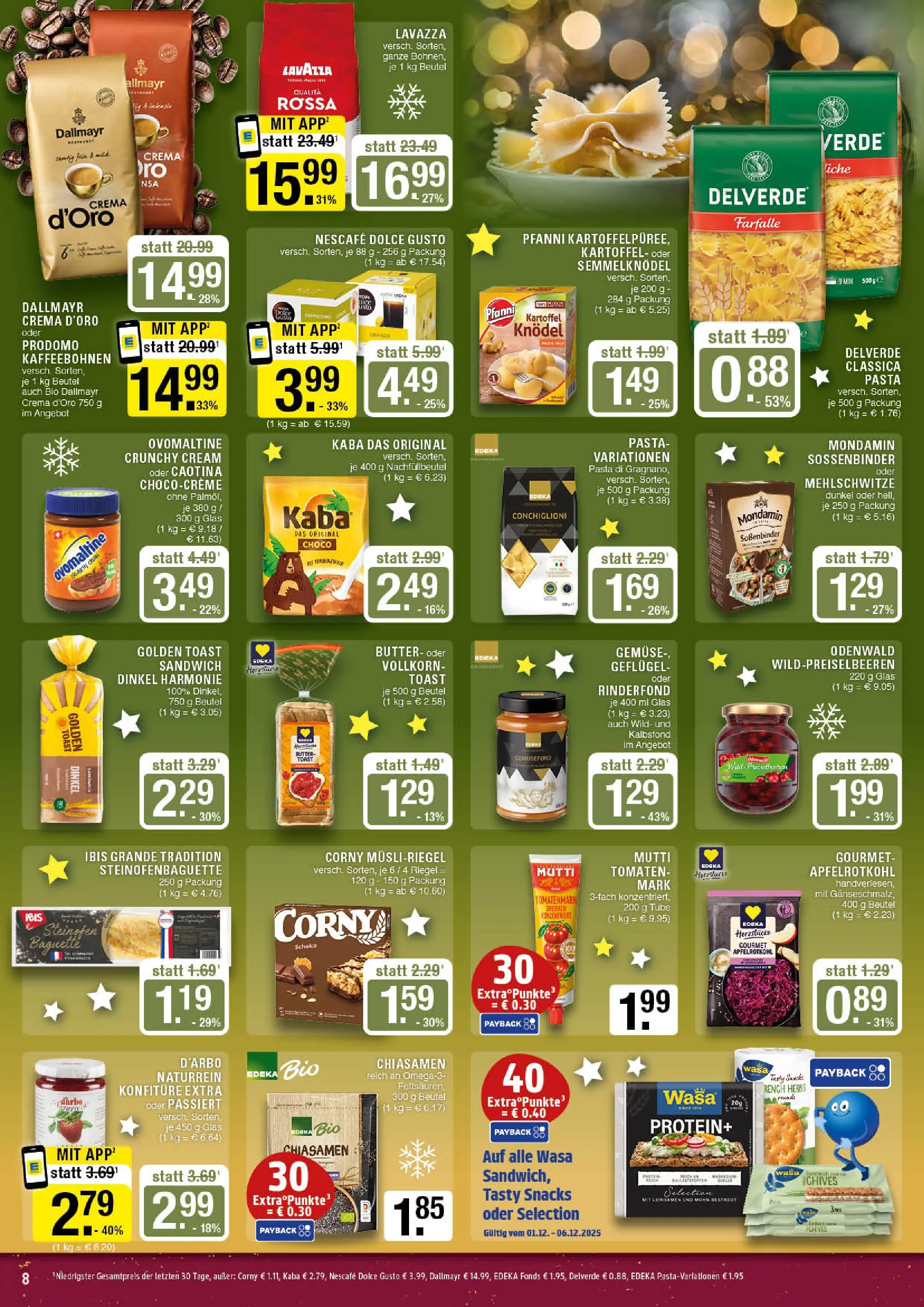 Edeka prospekt Marl	 (ab 01.12.2025) » Angebote Online | Seite: 8 | Produkte: Baguette, Tomaten, Dallmayr, Dolce gusto