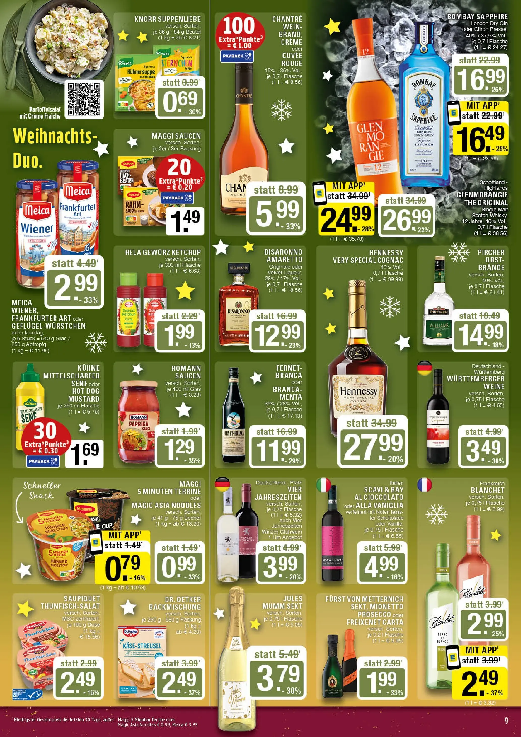 Edeka prospekt Marl	 (ab 01.12.2025) » Angebote Online | Seite: 9 | Produkte: Mumm sekt, Schokolade, Paprika, Salat