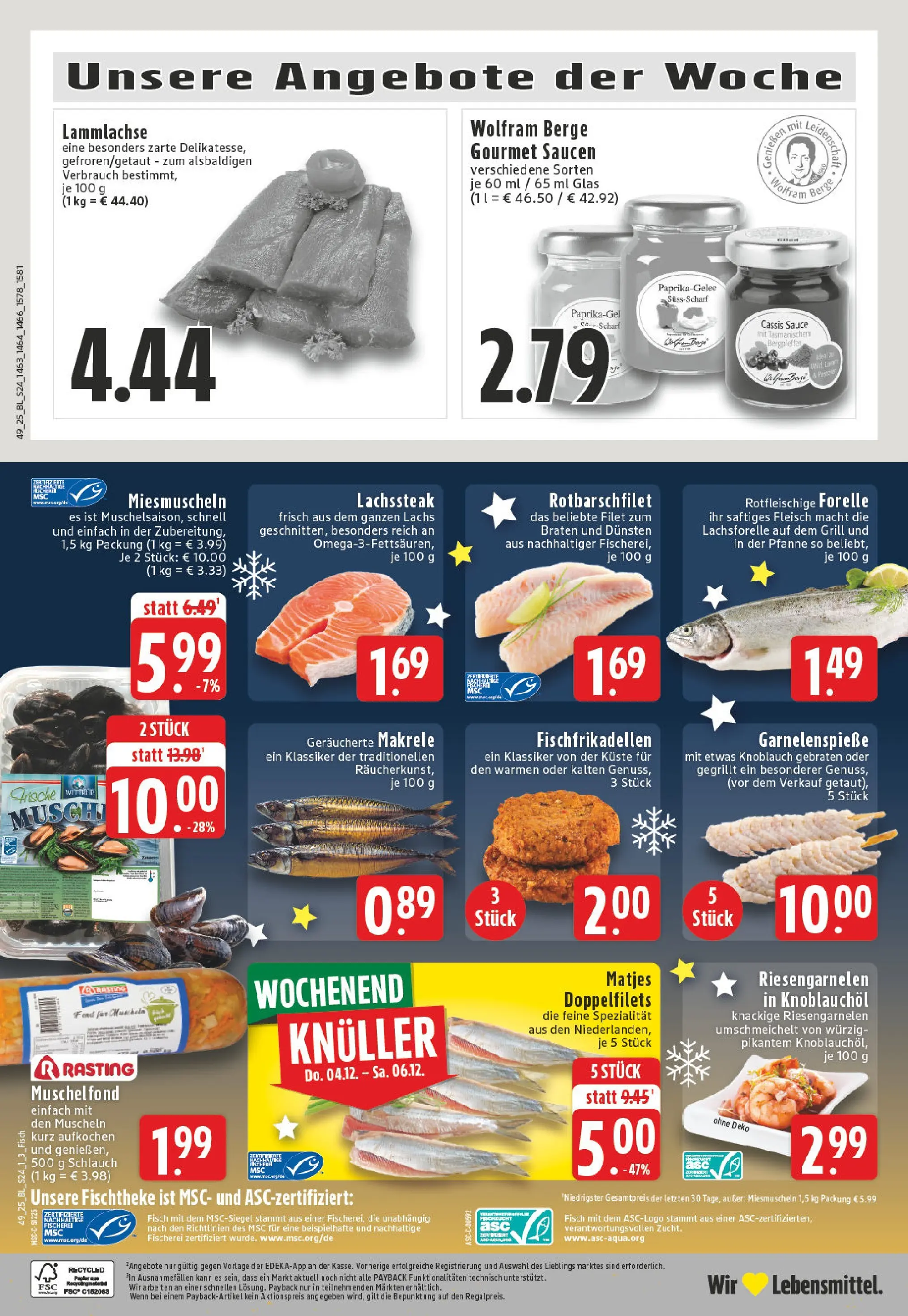Edeka prospekt Bochum-Wiemelhausen	 (ab 01.12.2025) » Angebote Online | Seite: 24 | Produkte: Grill, Fisch, Lachs, Steak