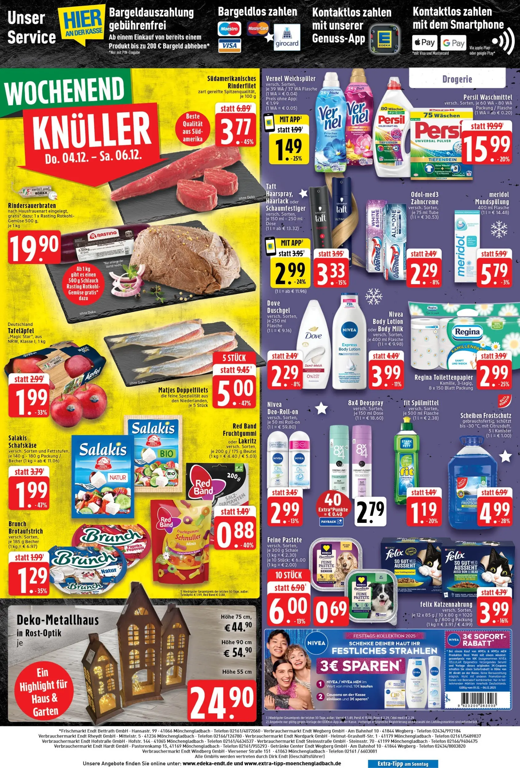 Edeka prospekt Mönchengladbach	 (ab 01.12.2025) » Angebote Online | Seite: 8 | Produkte: Duschgel, Weichspüler, Salakis, Smartphone