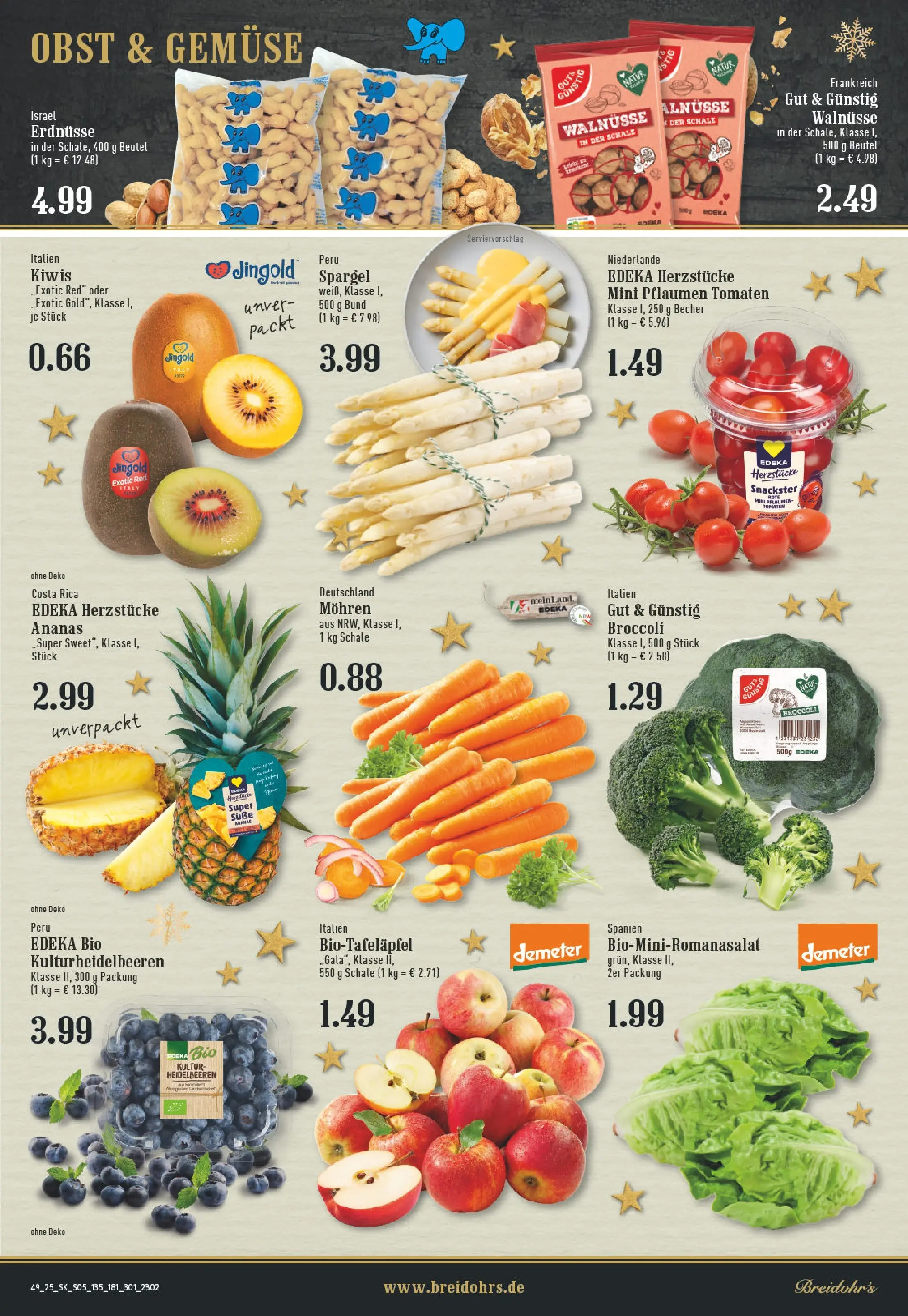 Edeka prospekt Hilden	 (ab 01.12.2025) » Angebote Online | Seite: 5 | Produkte: Erdnüsse, Tomaten, Spargel, Obst