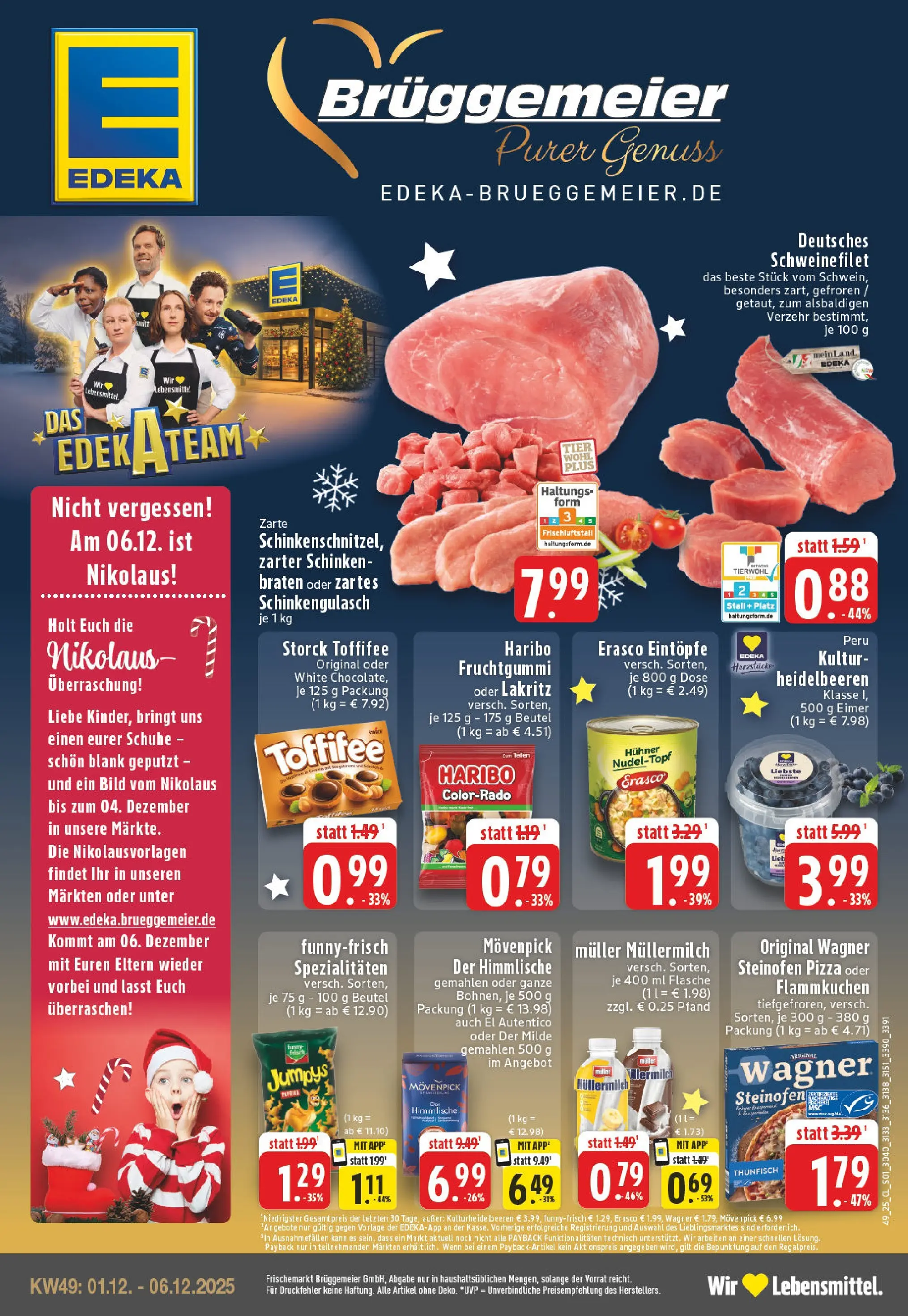 Edeka prospekt Geldern	 (ab 01.12.2025) » Angebote Online | Seite: 1 | Produkte: Haribo, Thunfisch, Chips, Muller mullermilch