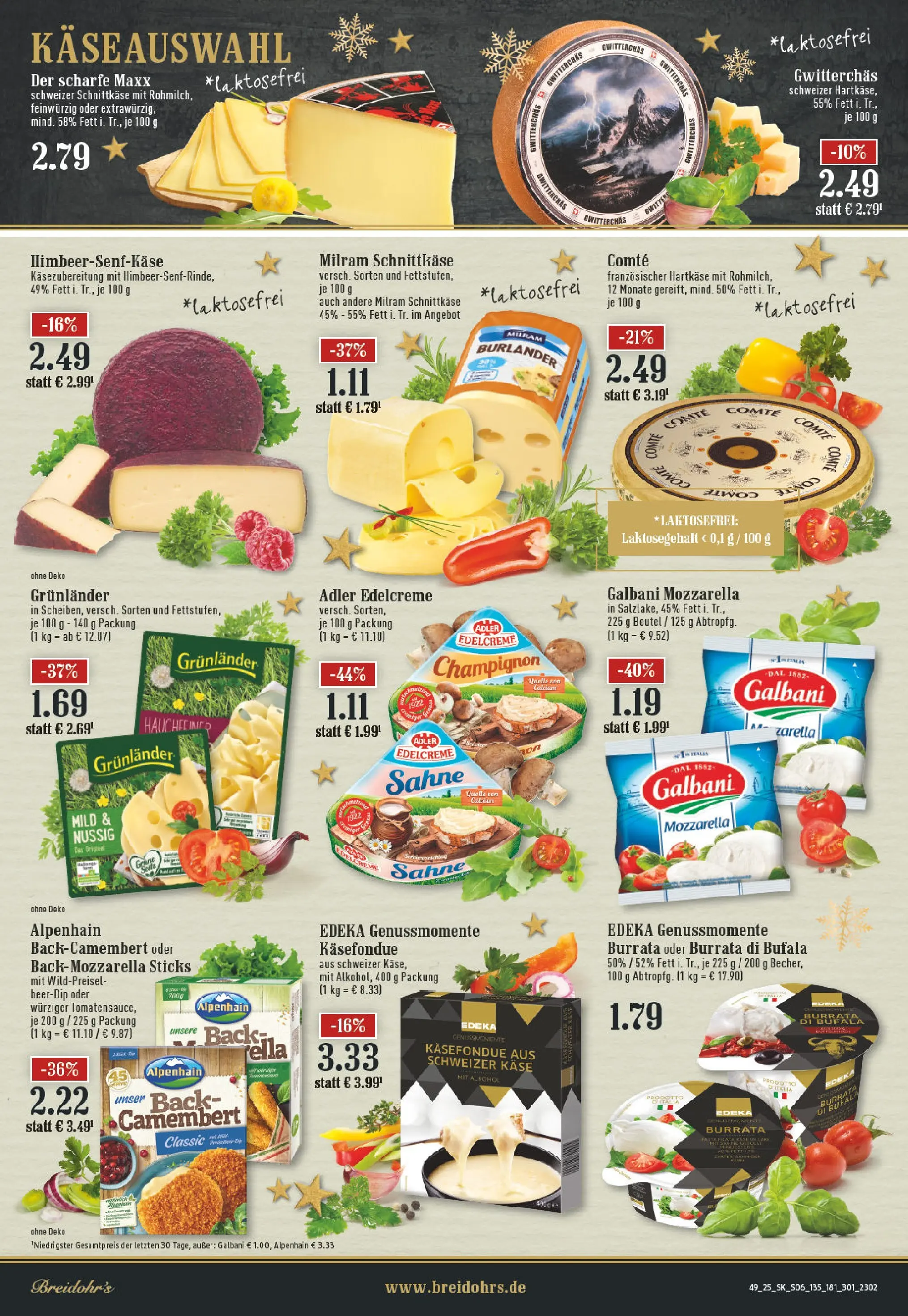 Edeka prospekt Hilden	 (ab 01.12.2025) » Angebote Online | Seite: 6 | Produkte: Käse, Grunlander, Milram, Fondue