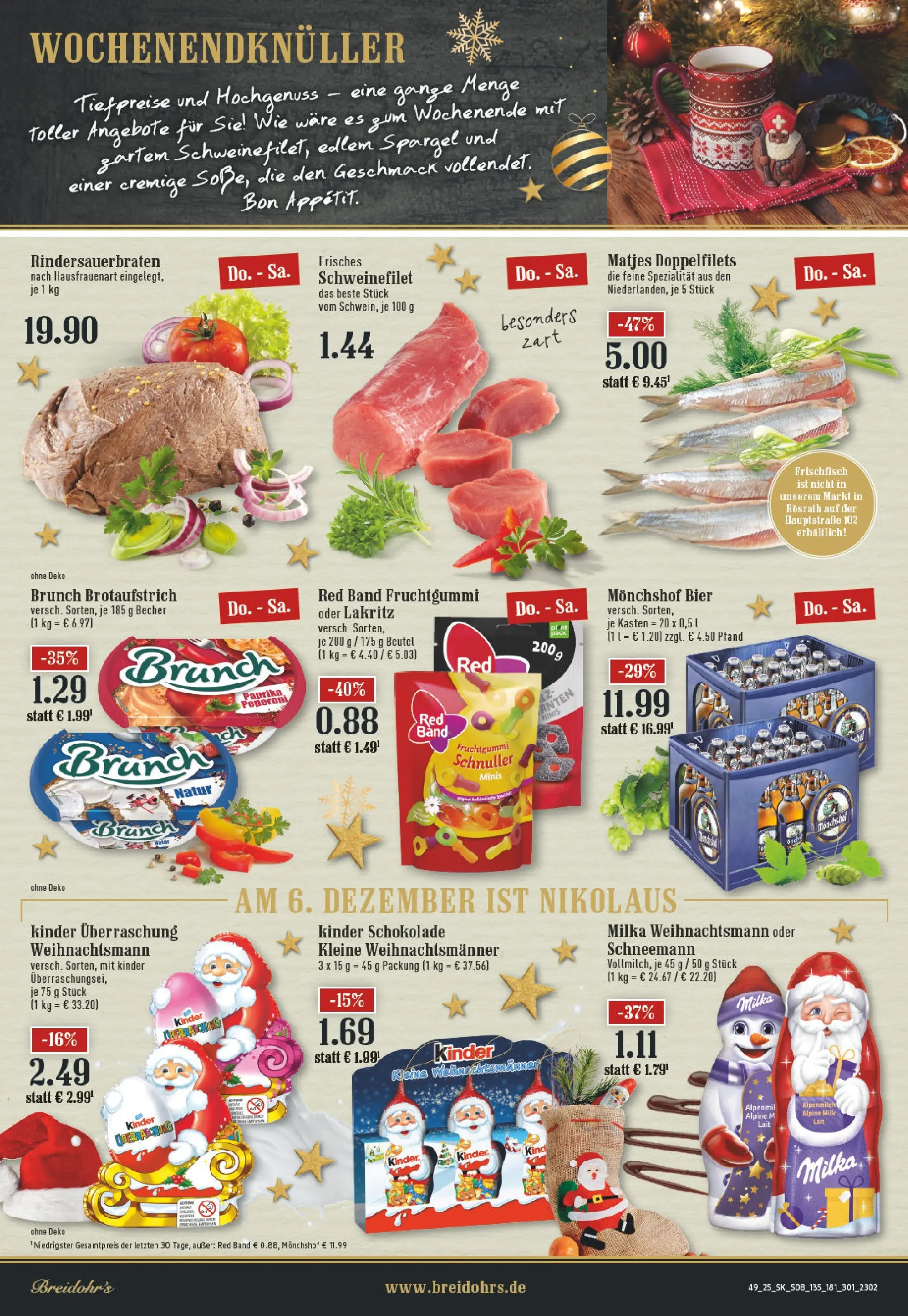 Edeka prospekt Hilden	 (ab 01.12.2025) » Angebote Online | Seite: 8 | Produkte: Schokolade, Milka, Schweinefilet, Paprika