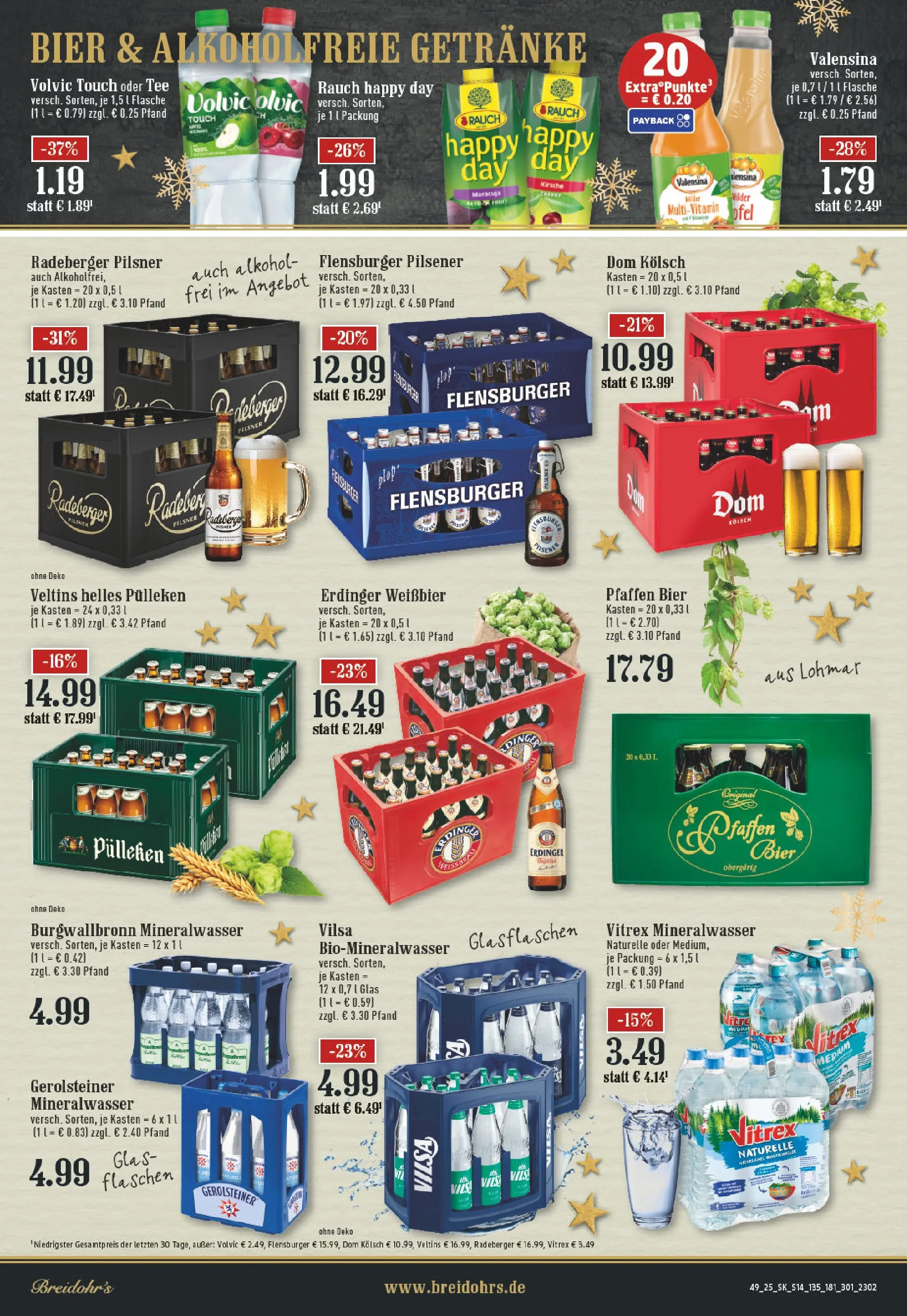 Edeka prospekt Hilden	 (ab 01.12.2025) » Angebote Online | Seite: 14 | Produkte: Mineralwasser, Valensina, Volvic, Gerolsteiner