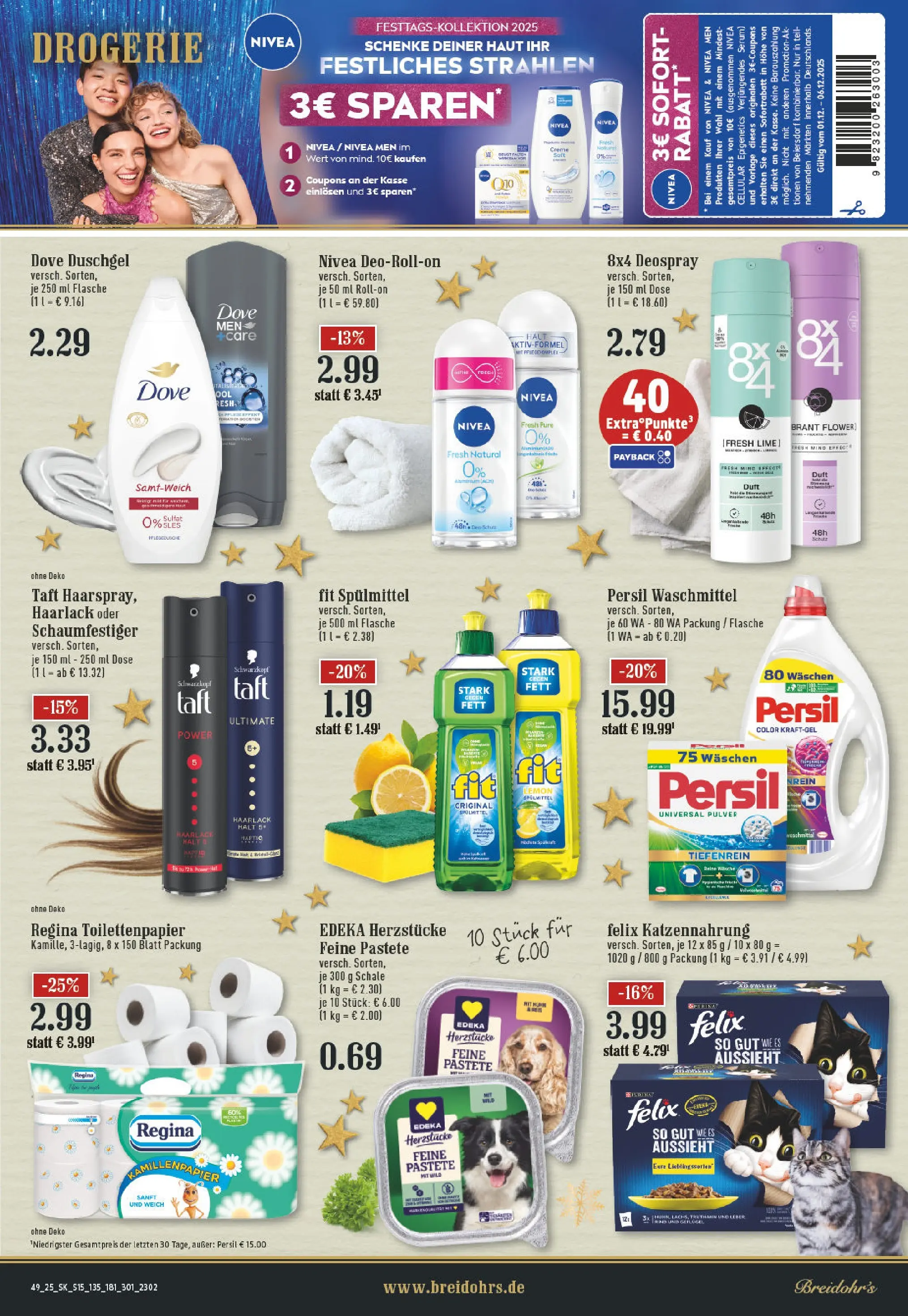 Edeka prospekt Hilden	 (ab 01.12.2025) » Angebote Online | Seite: 15 | Produkte: Creme, Duschgel, Deodorant, Toilettenpapier