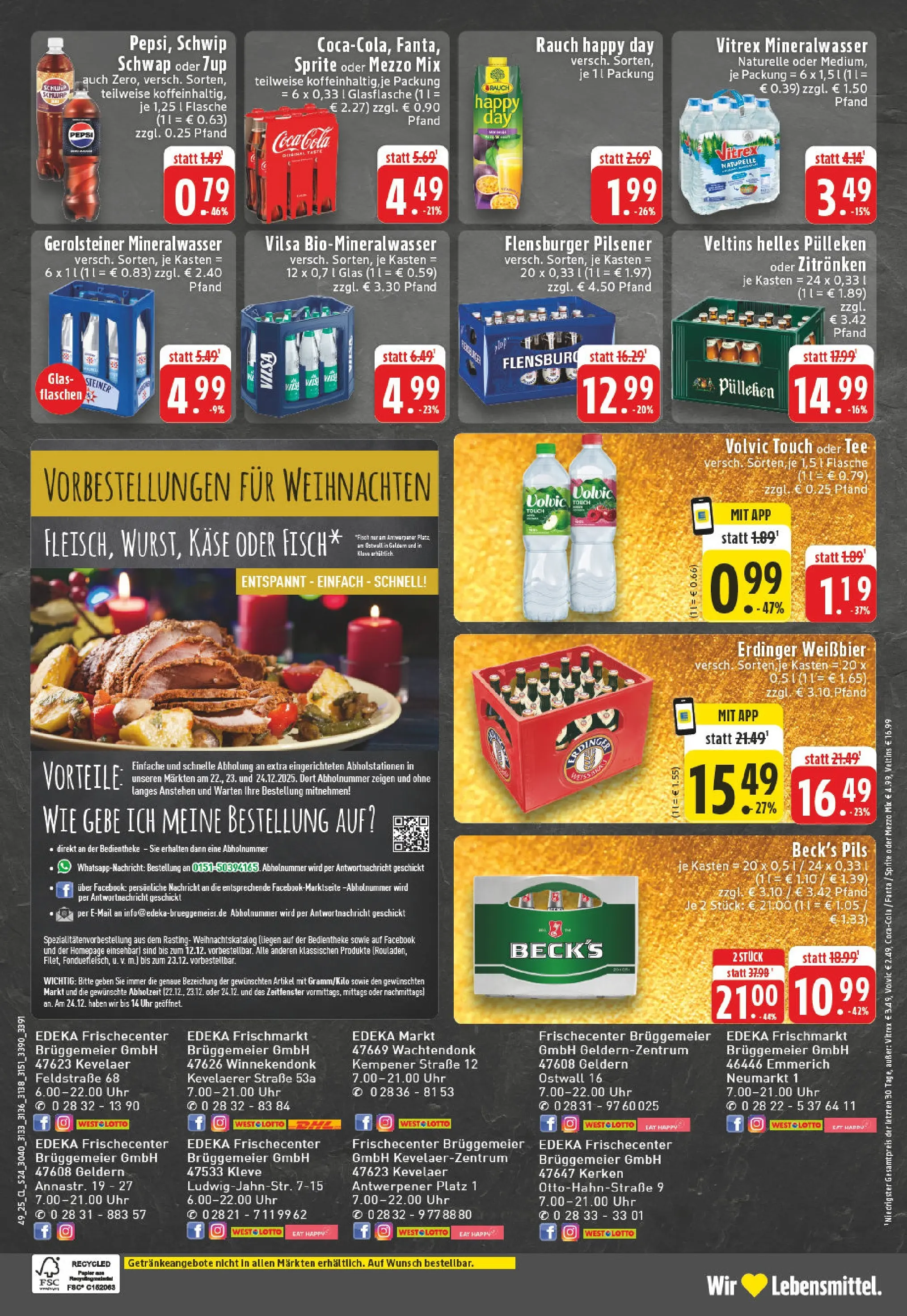 Edeka prospekt Geldern	 (ab 01.12.2025) » Angebote Online | Seite: 24 | Produkte: Mezzo mix, Sprite, Volvic touch, Oder mezzo mix