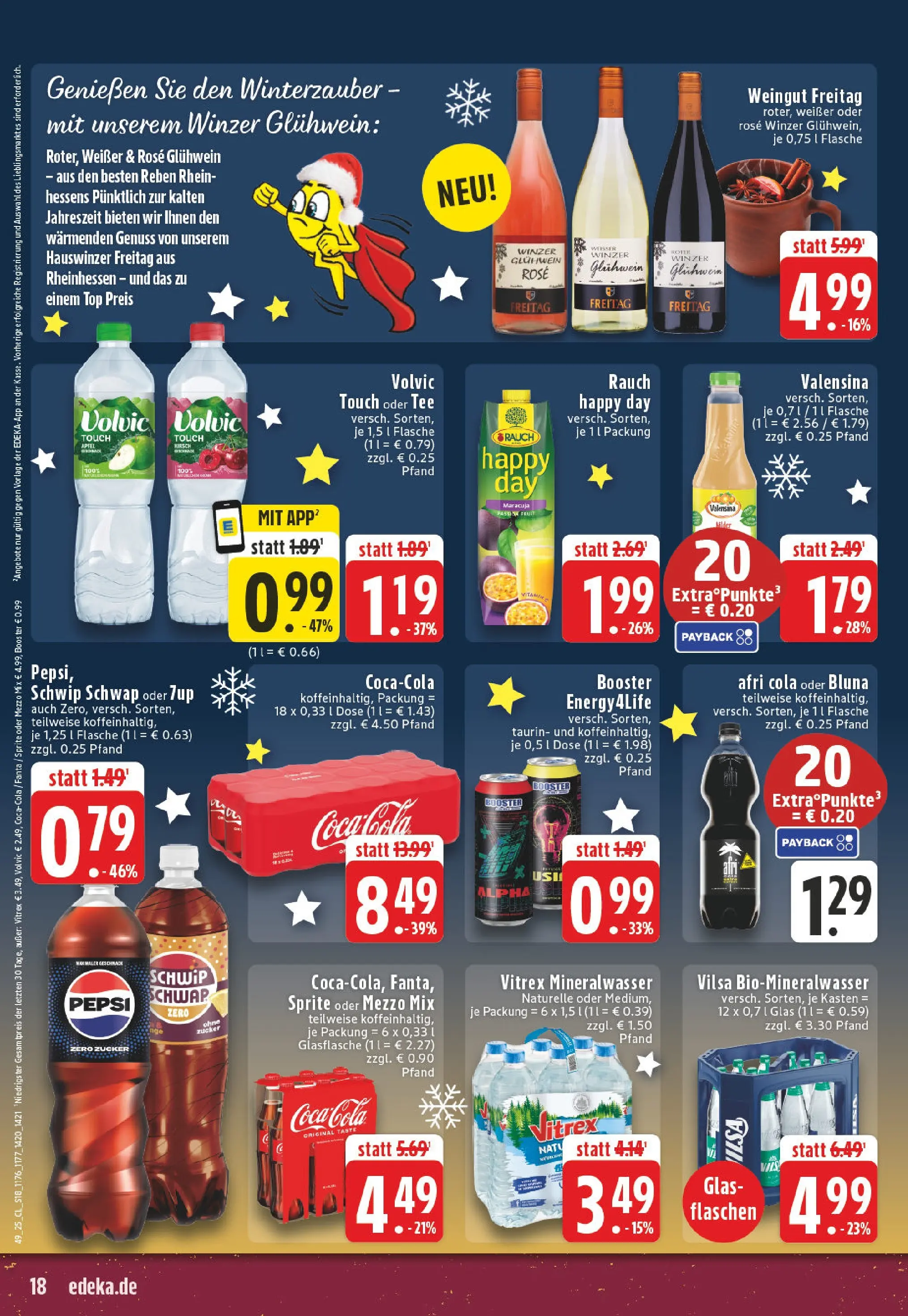 Edeka prospekt Welver	 (ab 01.12.2025) » Angebote Online | Seite: 18 | Produkte: Fanta, Volvic touch, Mineralwasser, Zucker