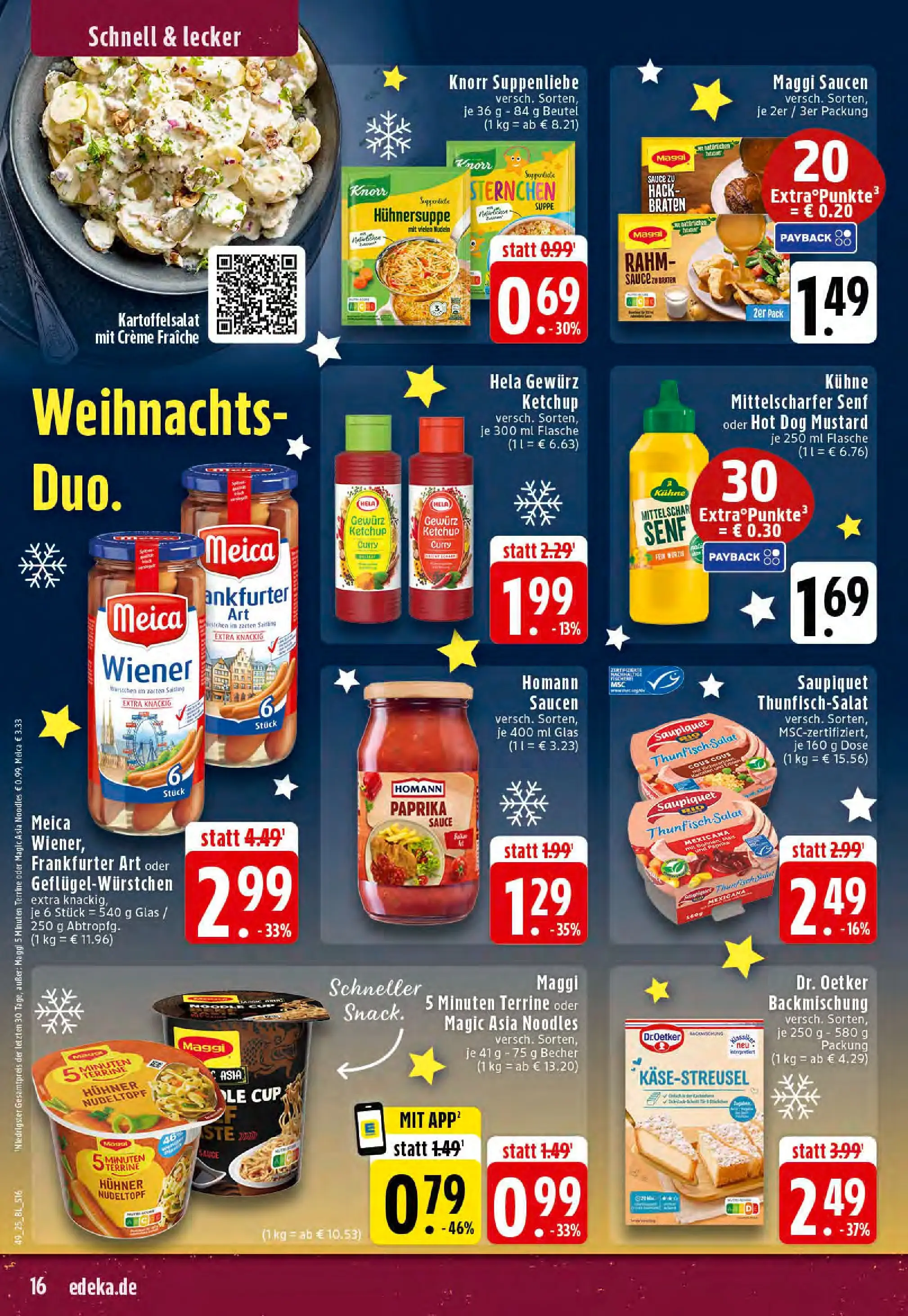 Edeka prospekt Reken-Bahnhof	 (ab 01.12.2025) » Angebote Online | Seite: 16 | Produkte: Creme, Paprika, Ketchup, Salat