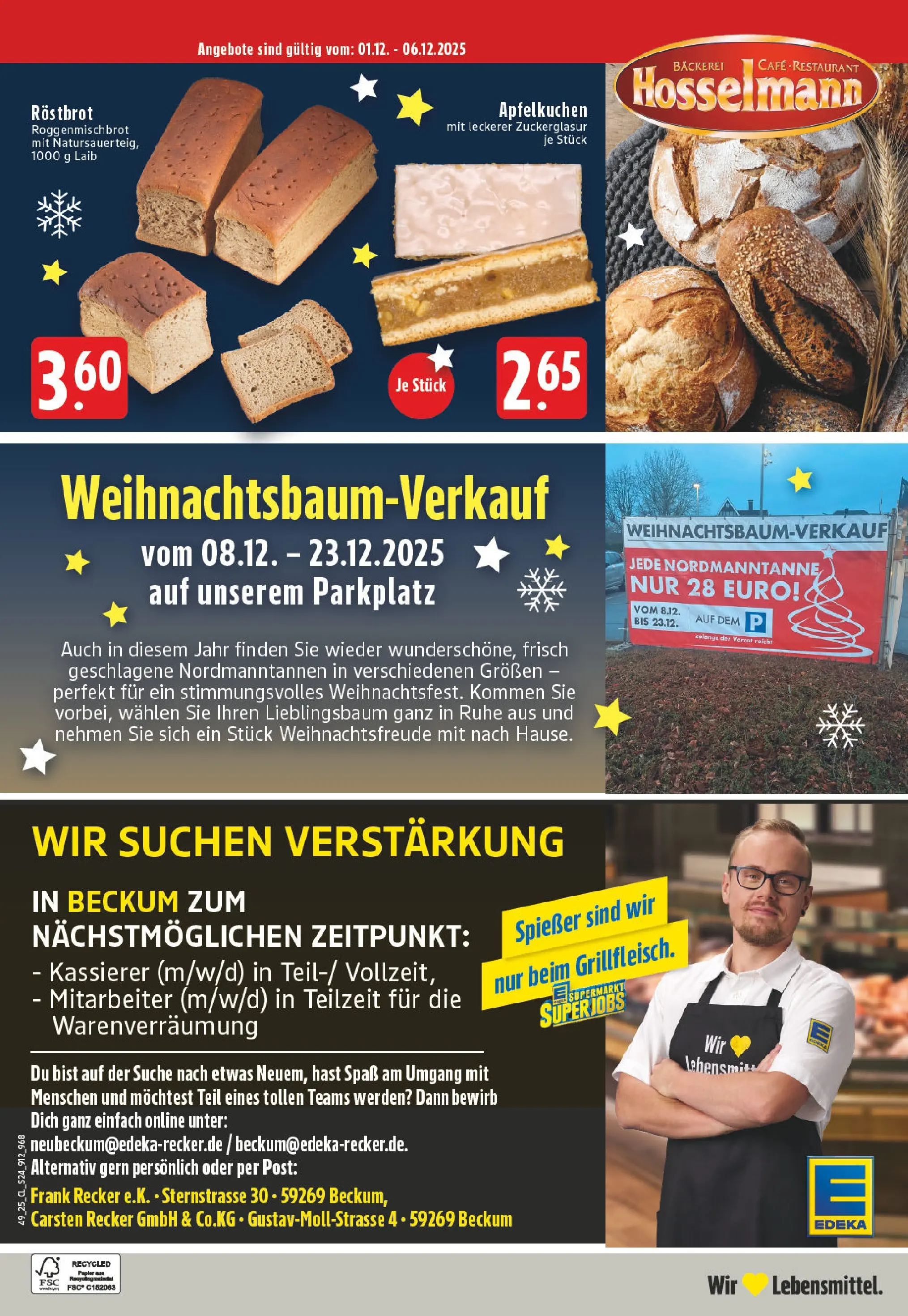 Edeka prospekt Beckum - Neubeckum	 (ab 01.12.2025) » Angebote Online | Seite: 24 | Produkte: Bäckerei