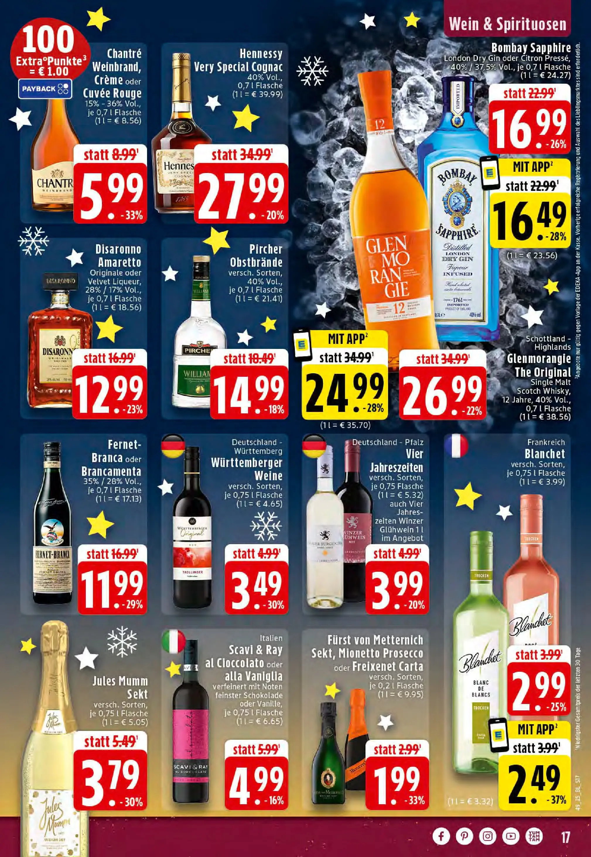 Edeka prospekt Reken-Bahnhof	 (ab 01.12.2025) » Angebote Online | Seite: 17 | Produkte: Whisky, Jules mumm, Wein, Gin