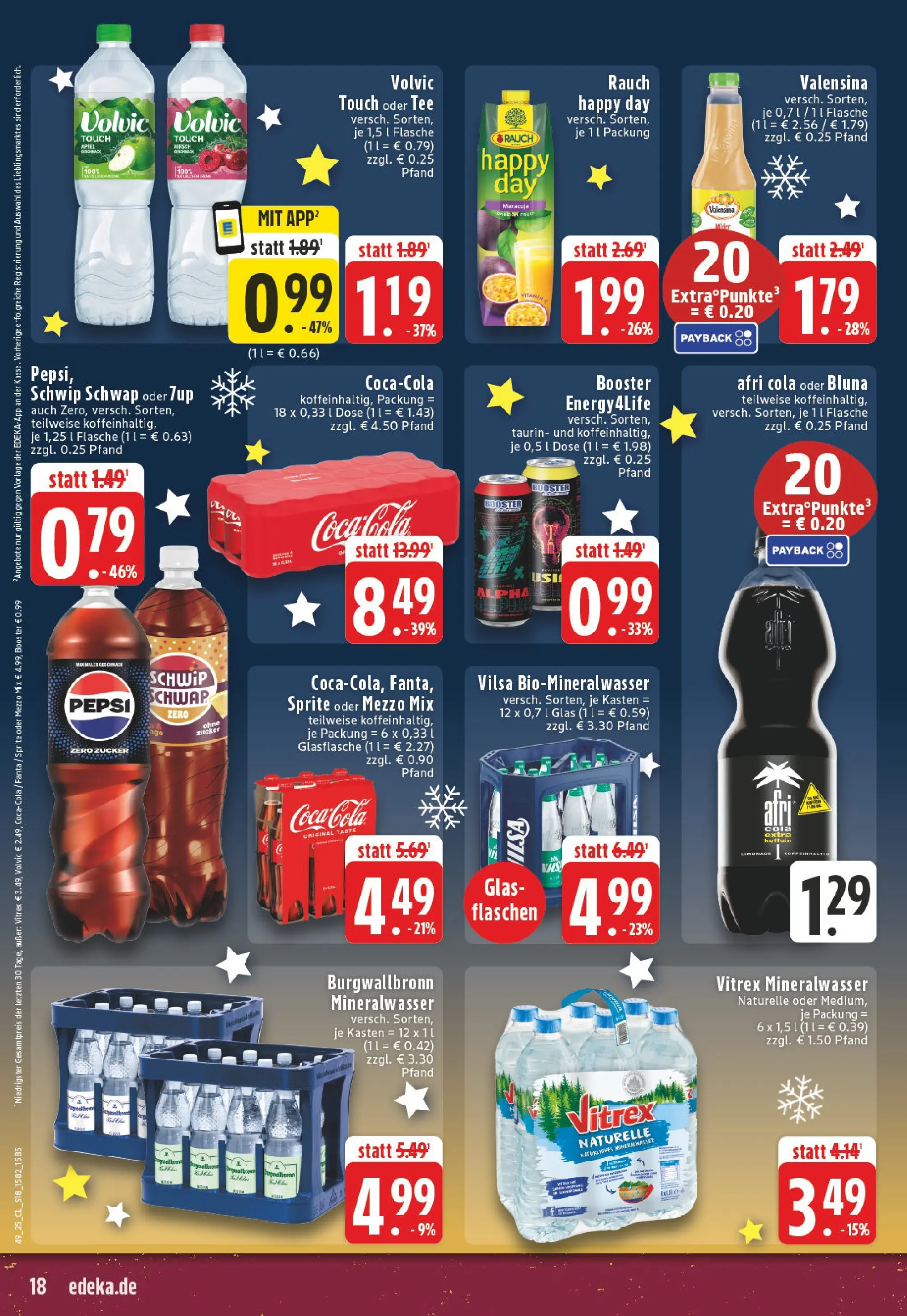 Edeka prospekt Oelde	 (ab 01.12.2025) » Angebote Online | Seite: 18 | Produkte: Coca cola, Volvic touch, Mineralwasser, Pepsi
