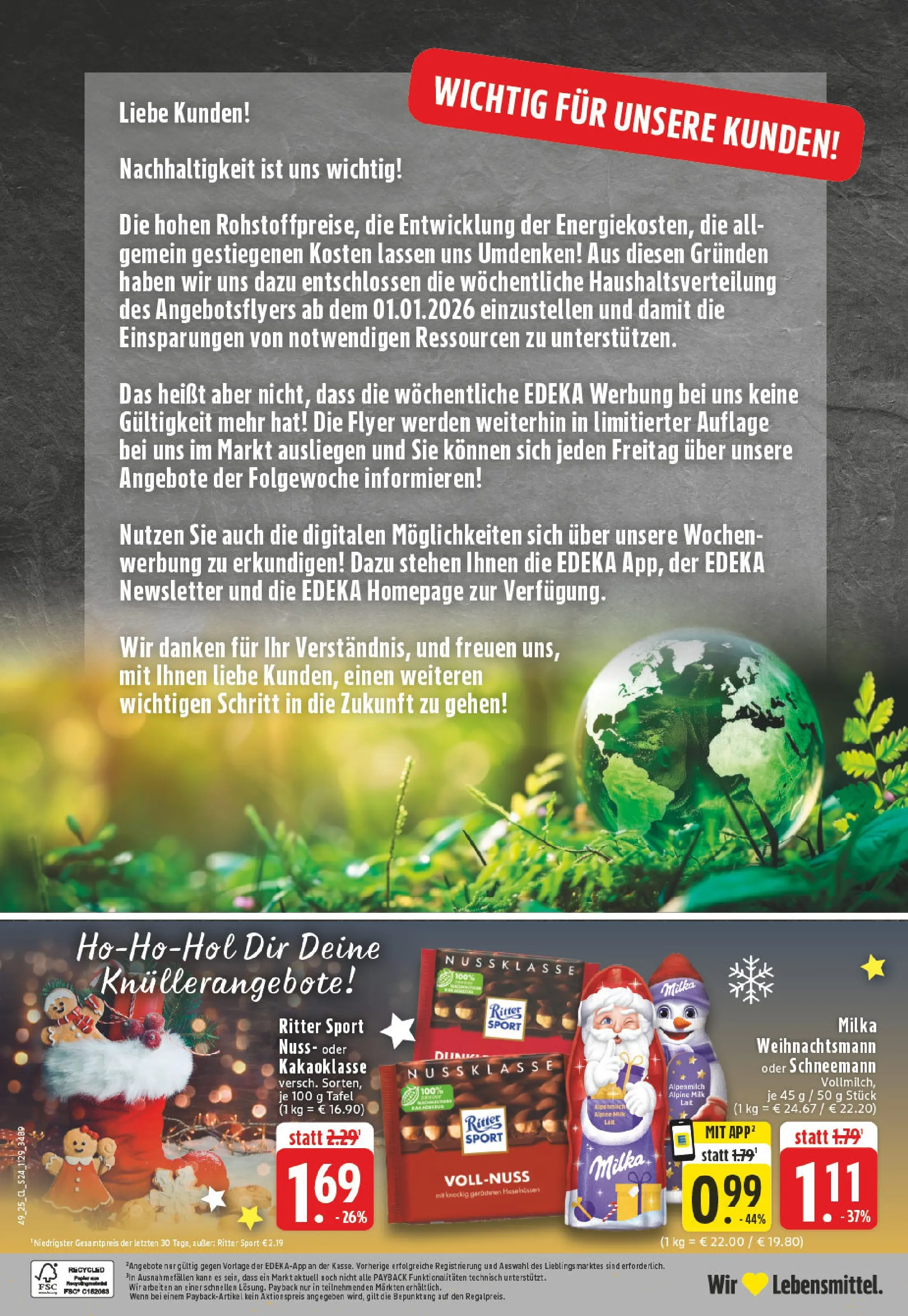 Edeka prospekt Köln	 (ab 01.12.2025) » Angebote Online | Seite: 24 | Produkte: Ritter sport, Milka