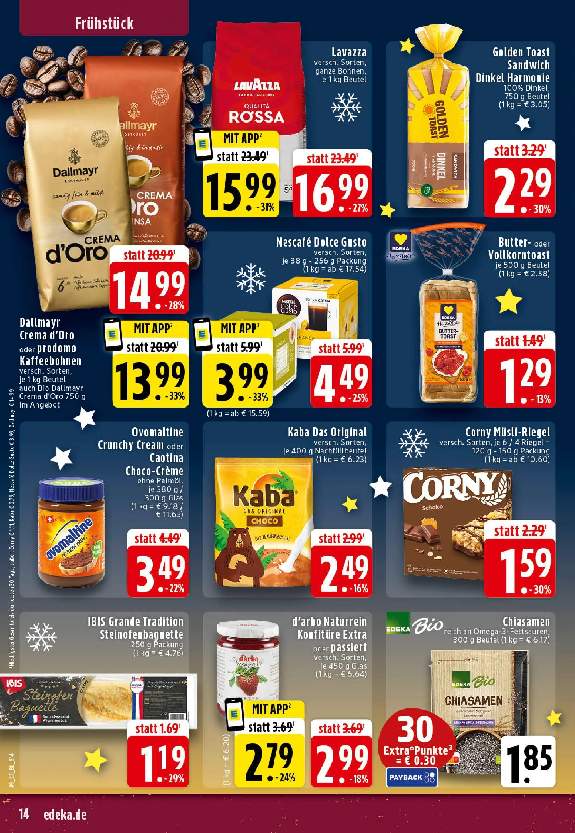 Edeka prospekt Rheine	 (ab 01.12.2025) » Angebote Online | Seite: 14 | Produkte: Lavazza, Nescafe, Butter, Dolce gusto