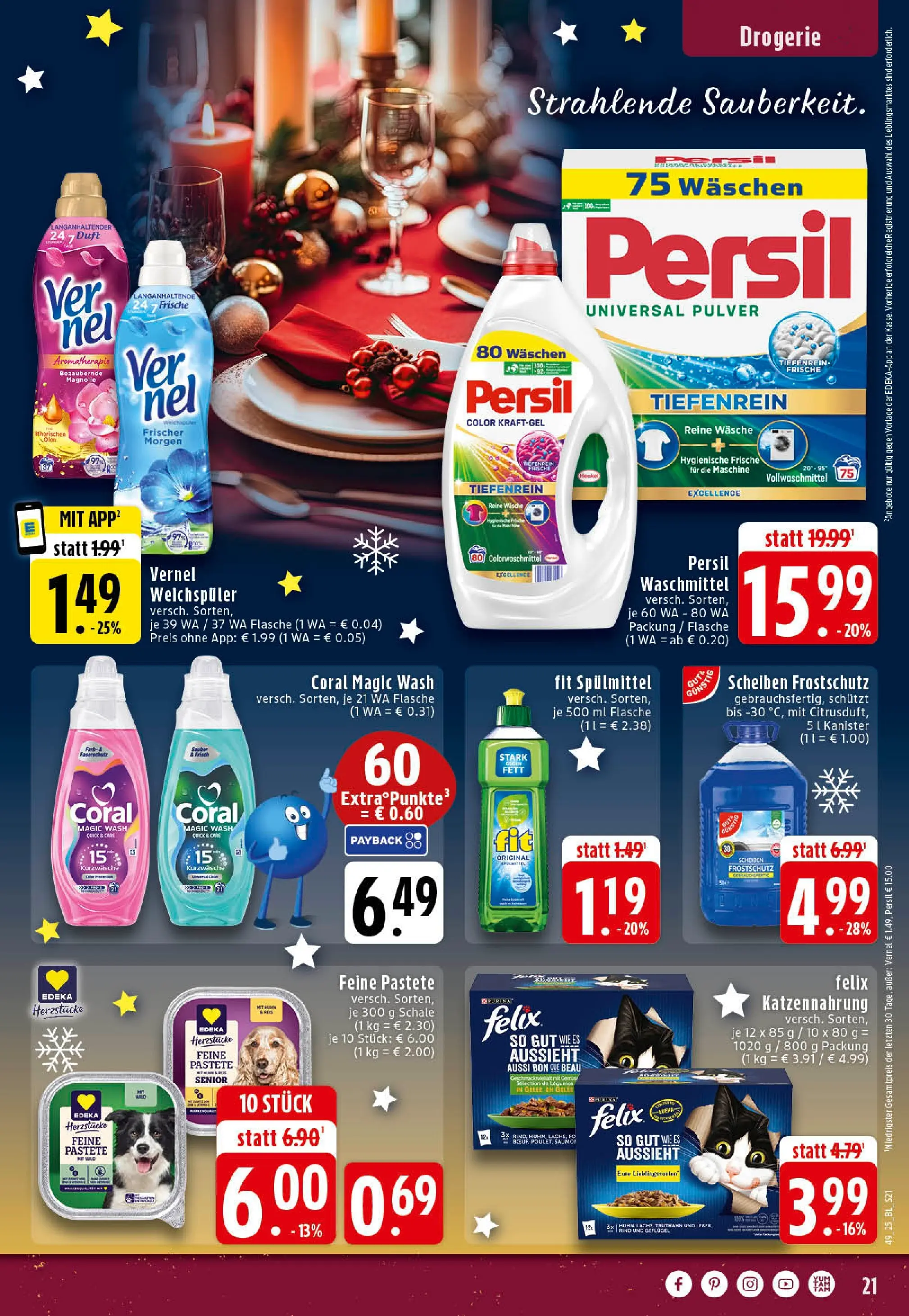 Edeka prospekt Rheine	 (ab 01.12.2025) » Angebote Online | Seite: 21 | Produkte: Coral, Duft, Vernel, Persil