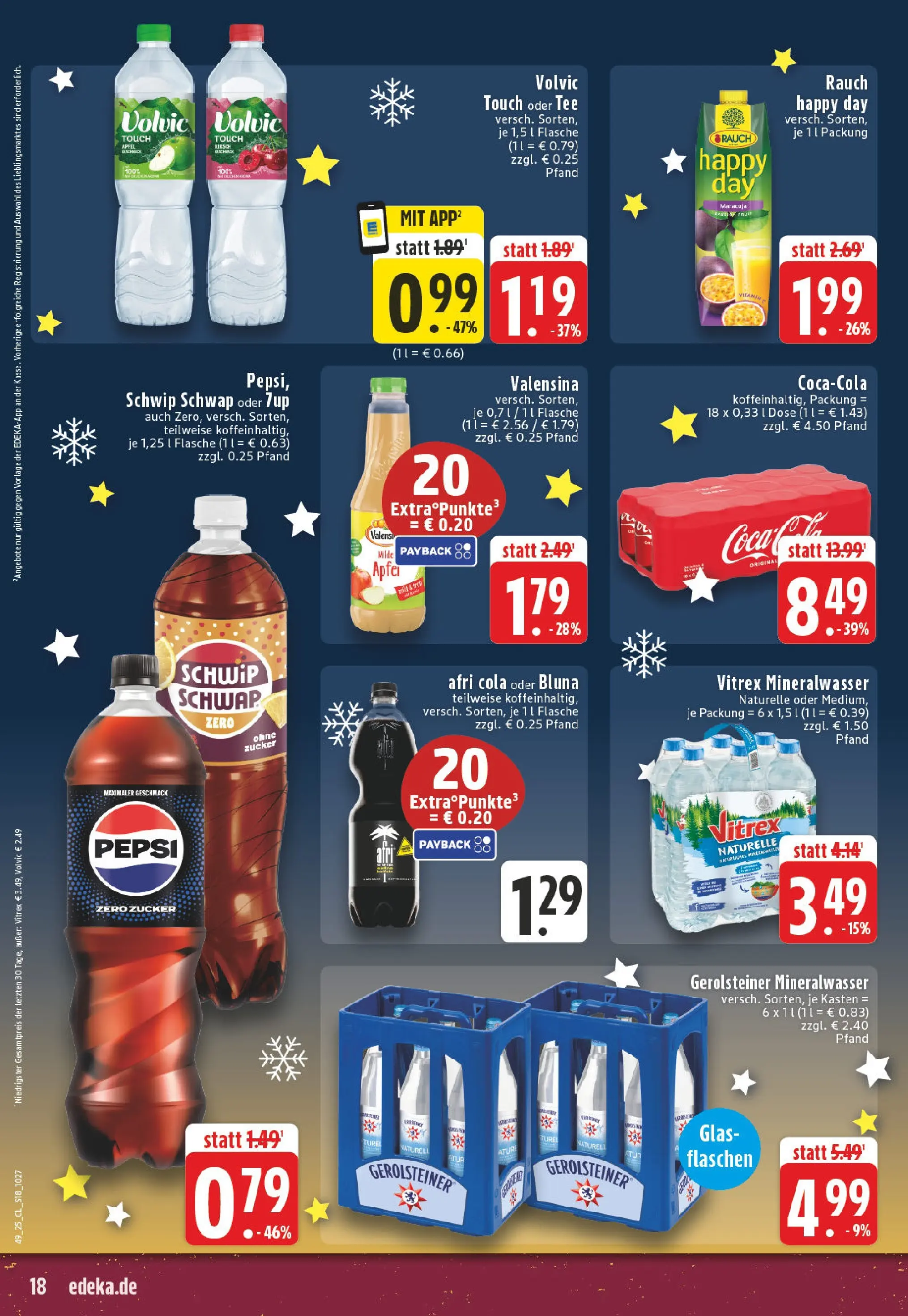 Edeka prospekt Ruppichteroth	 (ab 01.12.2025) » Angebote Online | Seite: 18 | Produkte: Cola, Volvic touch, Valensina, Volvic