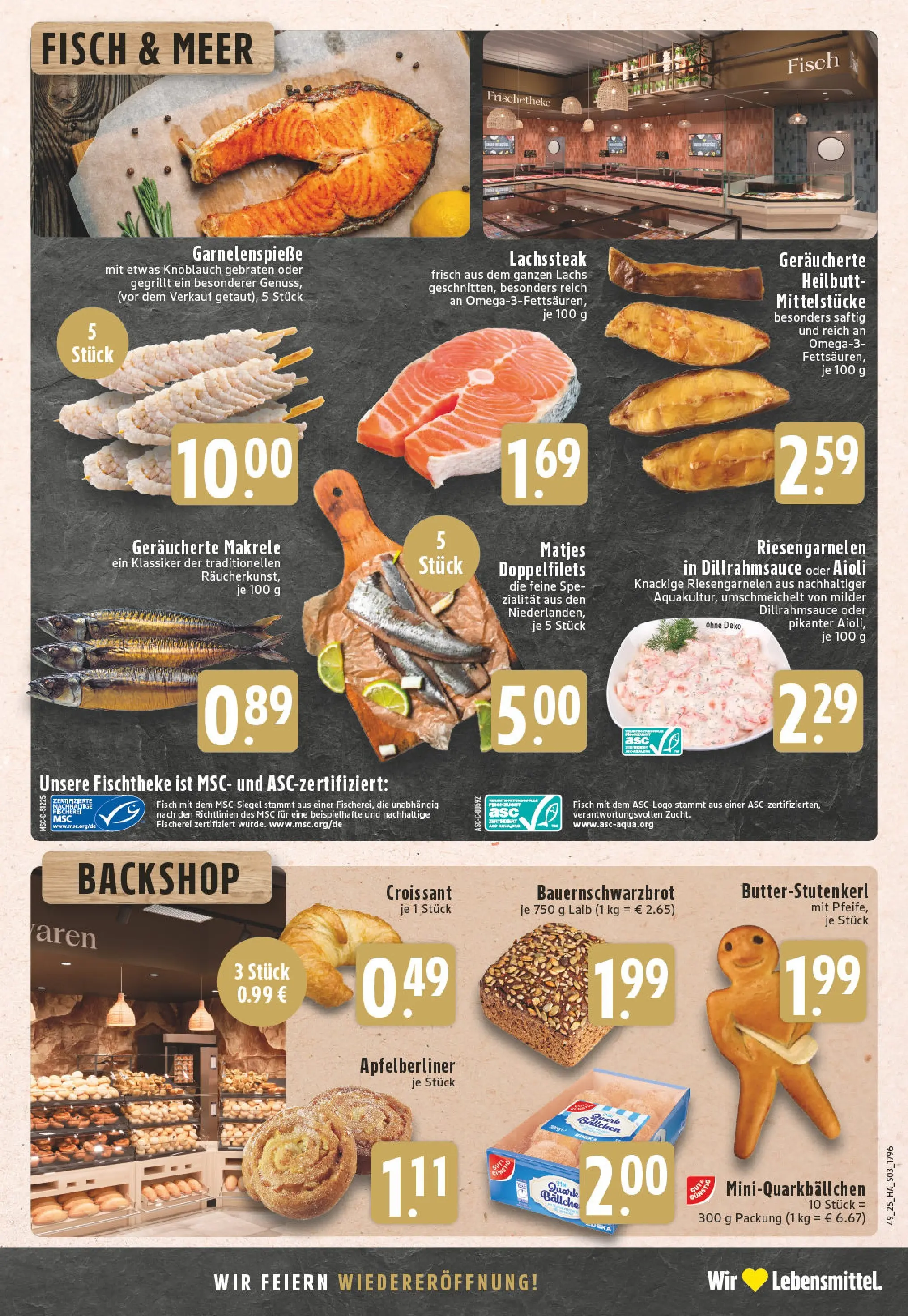 Edeka prospekt Verl	 (ab 01.12.2025) » Angebote Online | Seite: 3 | Produkte: Quark, Fisch, Lachs, Steak