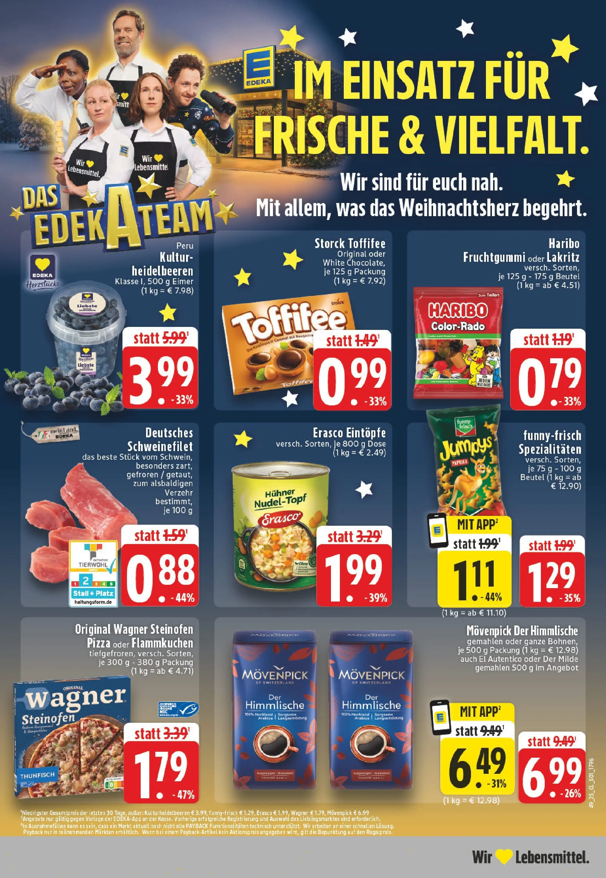 Edeka prospekt Verl	 (ab 01.12.2025) » Angebote Online | Seite: 5 | Produkte: Haribo, Thunfisch, Heidelbeeren, Pizza