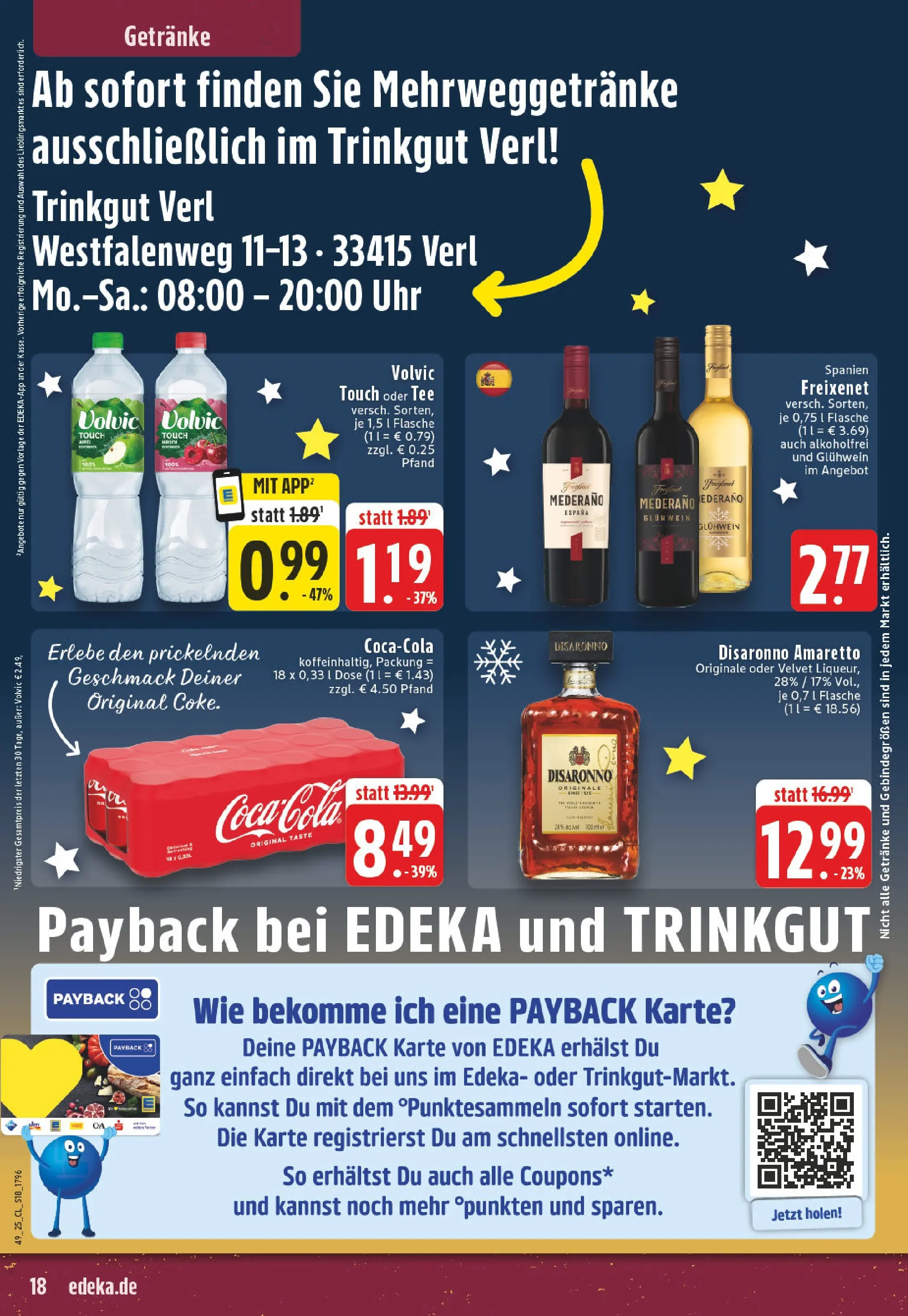 Edeka prospekt Verl	 (ab 01.12.2025) » Angebote Online | Seite: 22 | Produkte: Freixenet, Volvic touch, Tee, Volvic