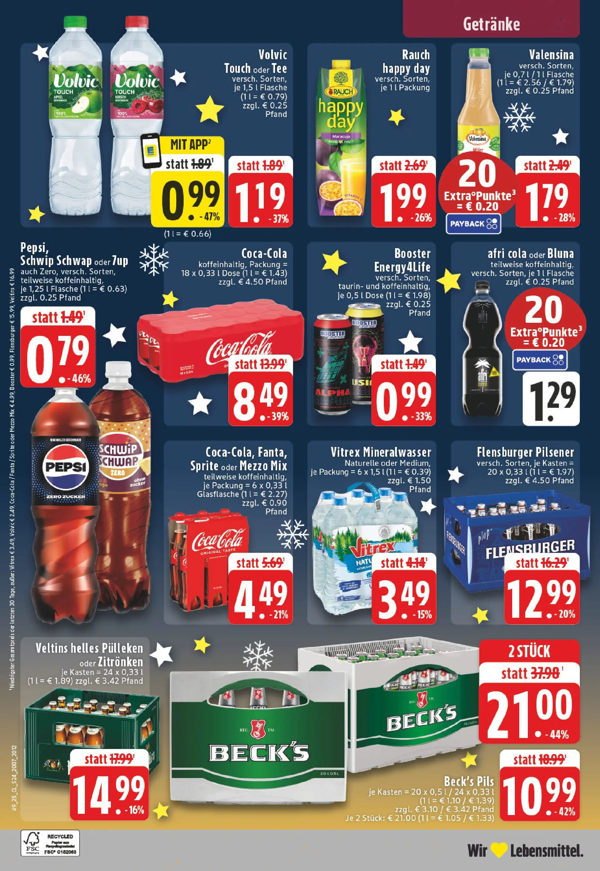 Edeka prospekt Krefeld	 (ab 01.12.2025) » Angebote Online | Seite: 24 | Produkte: Mezzo mix, Schwip schwap, Flensburger, Veltins