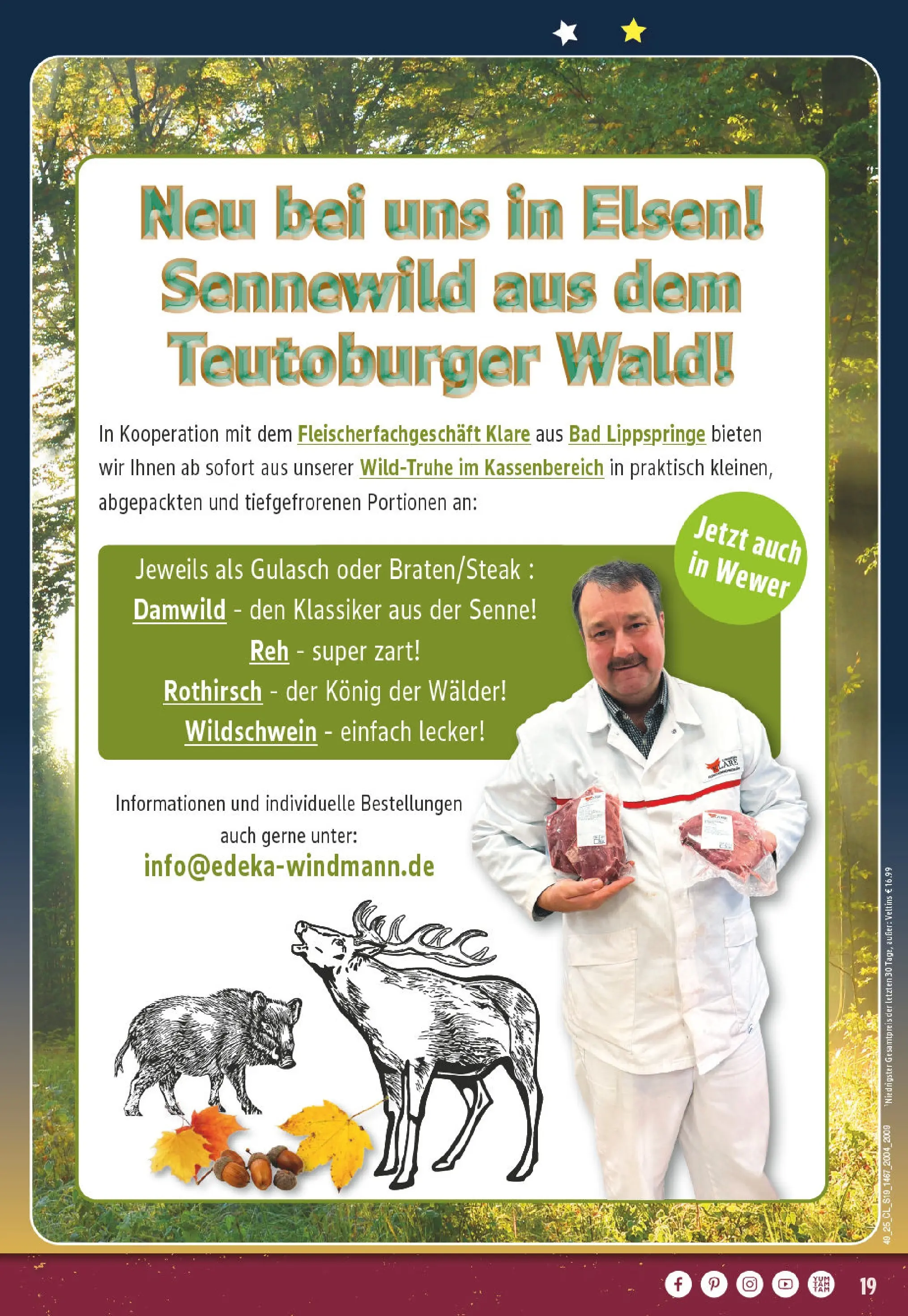 Edeka prospekt Paderborn-Elsen	 (ab 01.12.2025) » Angebote Online | Seite: 19 | Produkte: Bad, Gulasch, Veltins