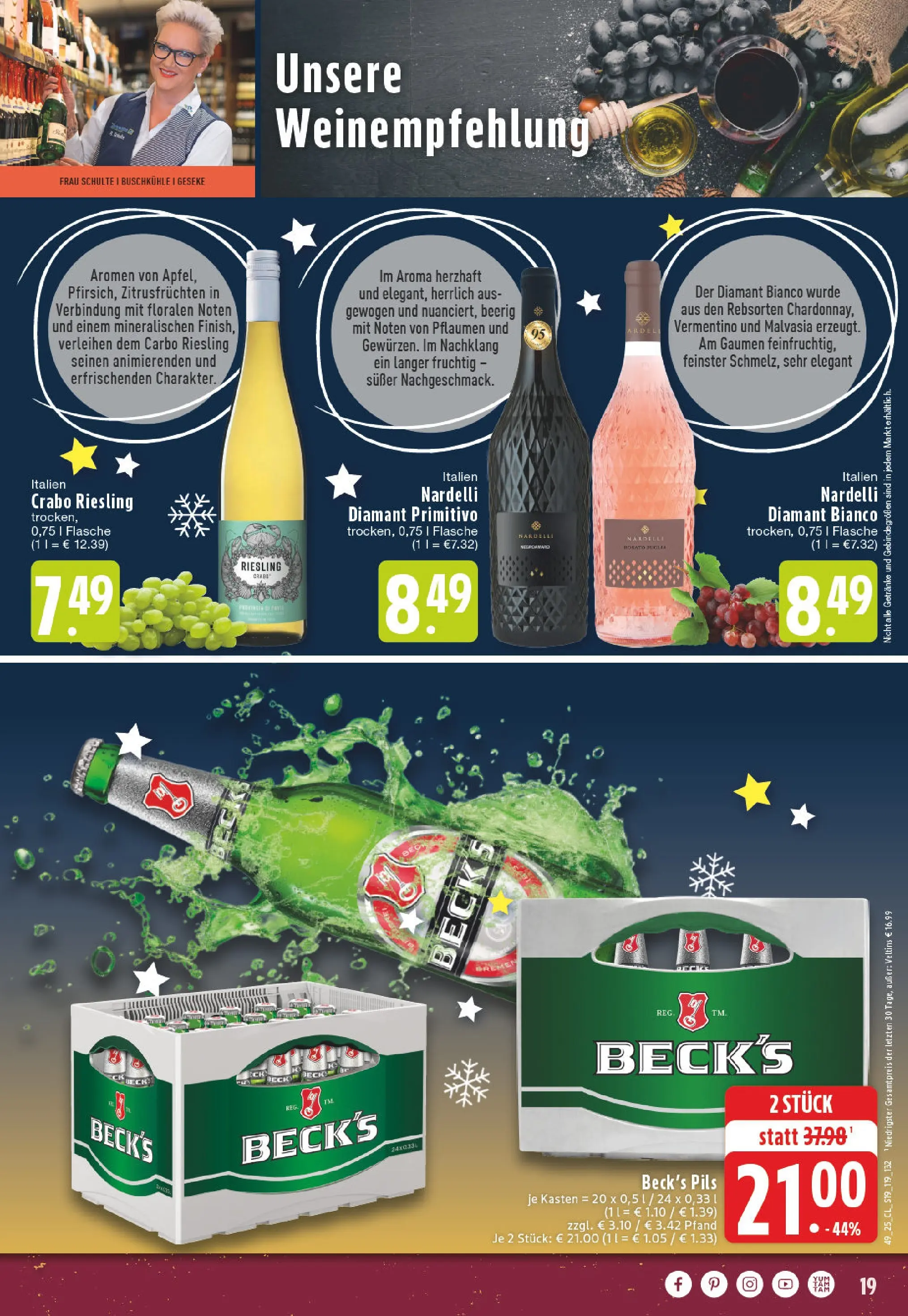 Edeka prospekt Rüthen	 (ab 01.12.2025) » Angebote Online | Seite: 19 | Produkte: Pflaumen, Pils, Veltins