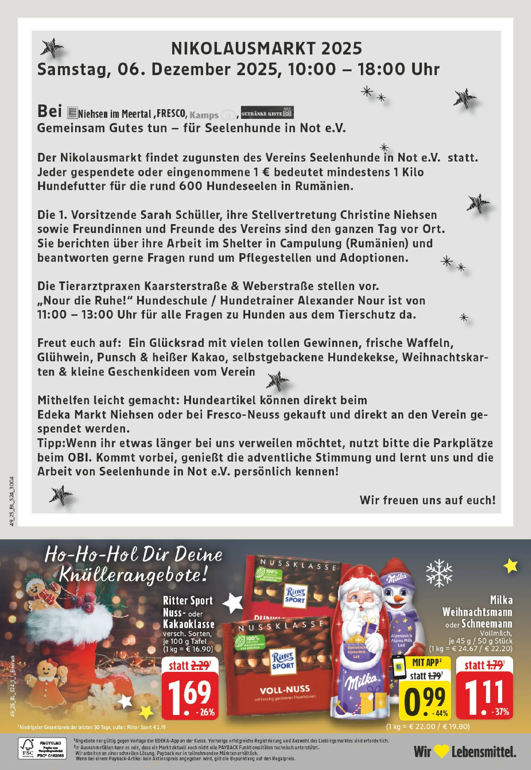 Edeka prospekt Neuss-Meertal	 (ab 01.12.2025) » Angebote Online | Seite: 24 | Produkte: Ritter sport, Milka, Uhr