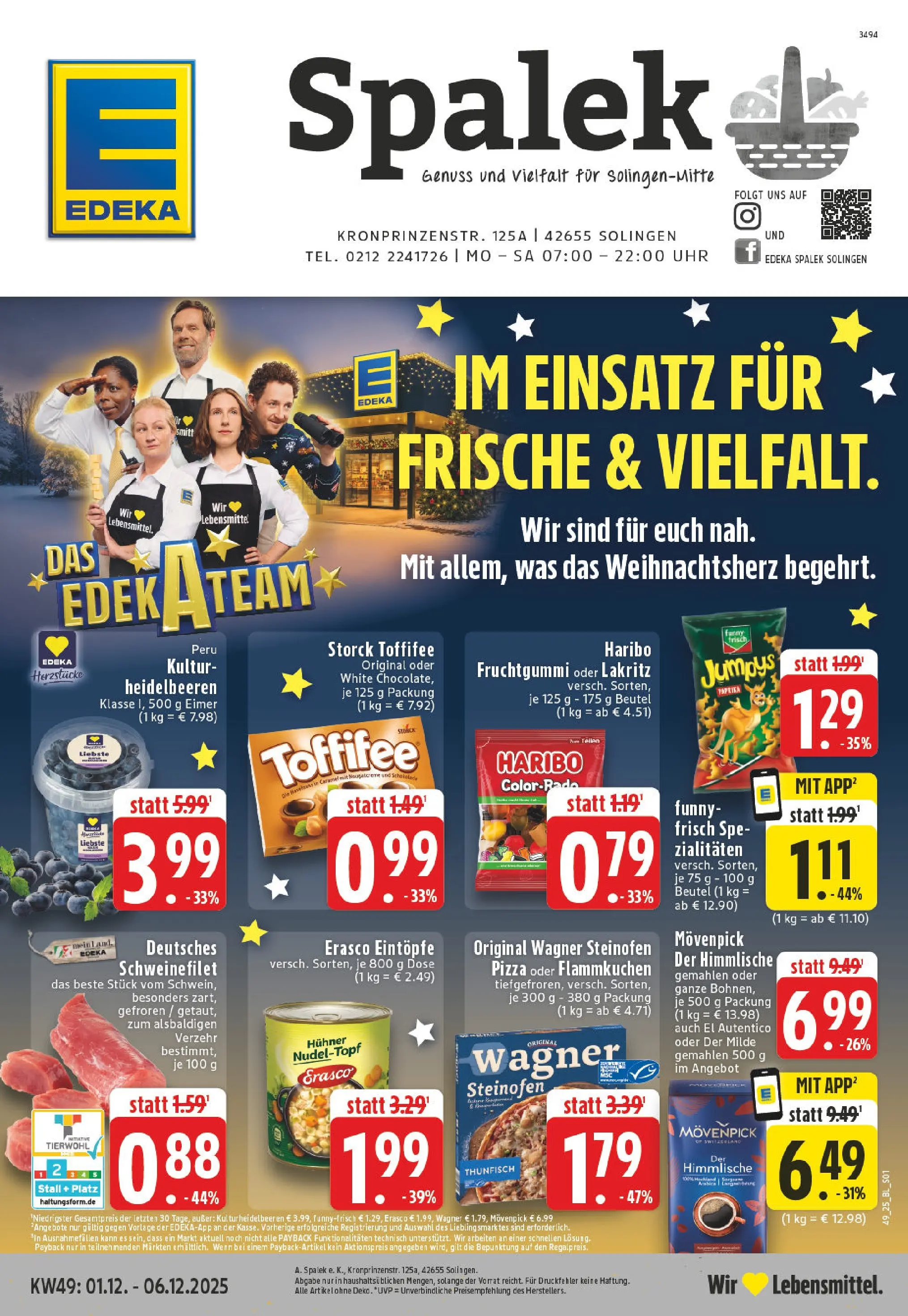 Edeka prospekt Solingen	 (ab 01.12.2025) » Angebote Online | Seite: 1 | Produkte: Thunfisch, Paprika, Chips, Uhr