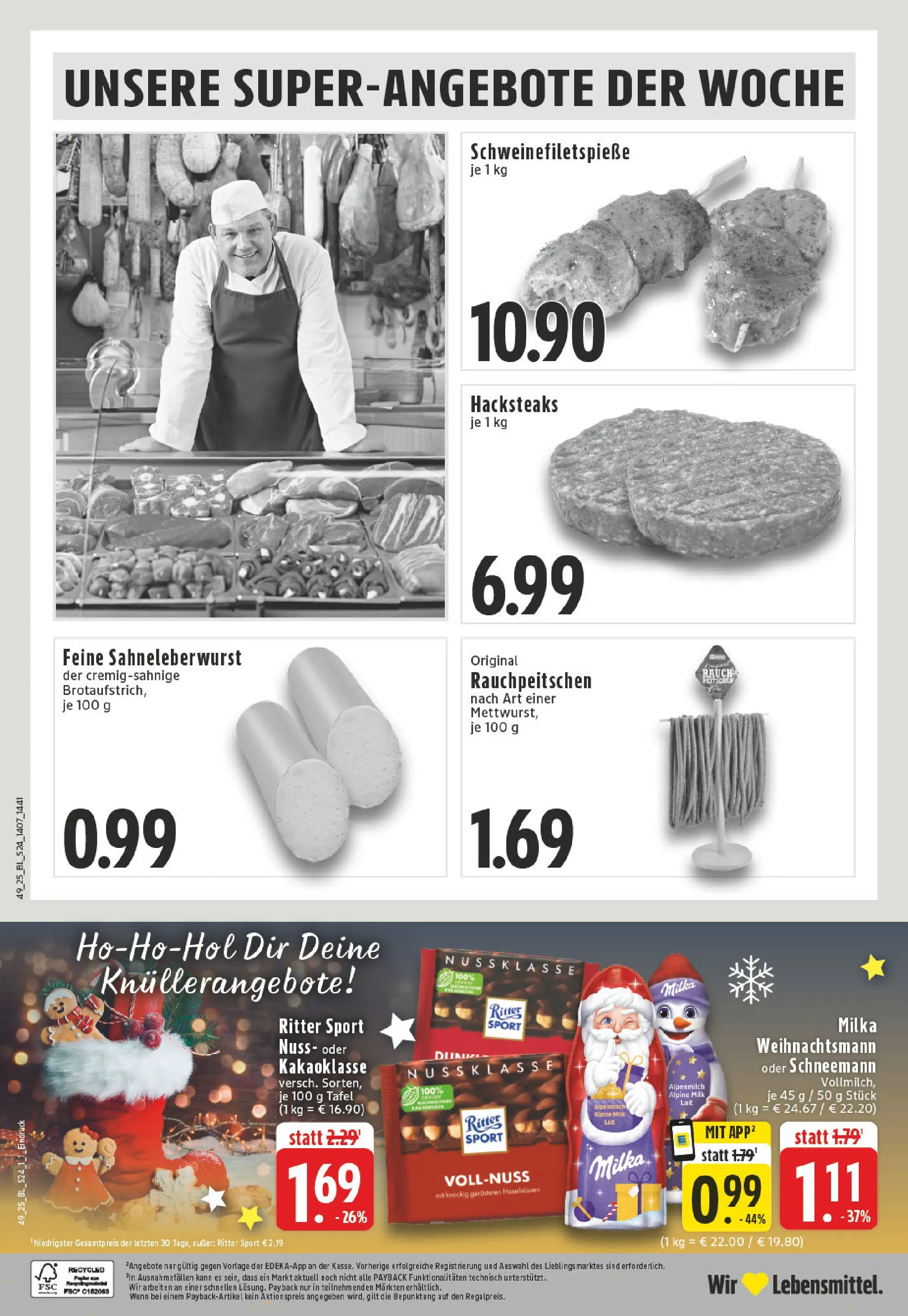 Edeka prospekt Steinfurt	 (ab 01.12.2025) » Angebote Online | Seite: 24 | Produkte: Ritter sport, Milka