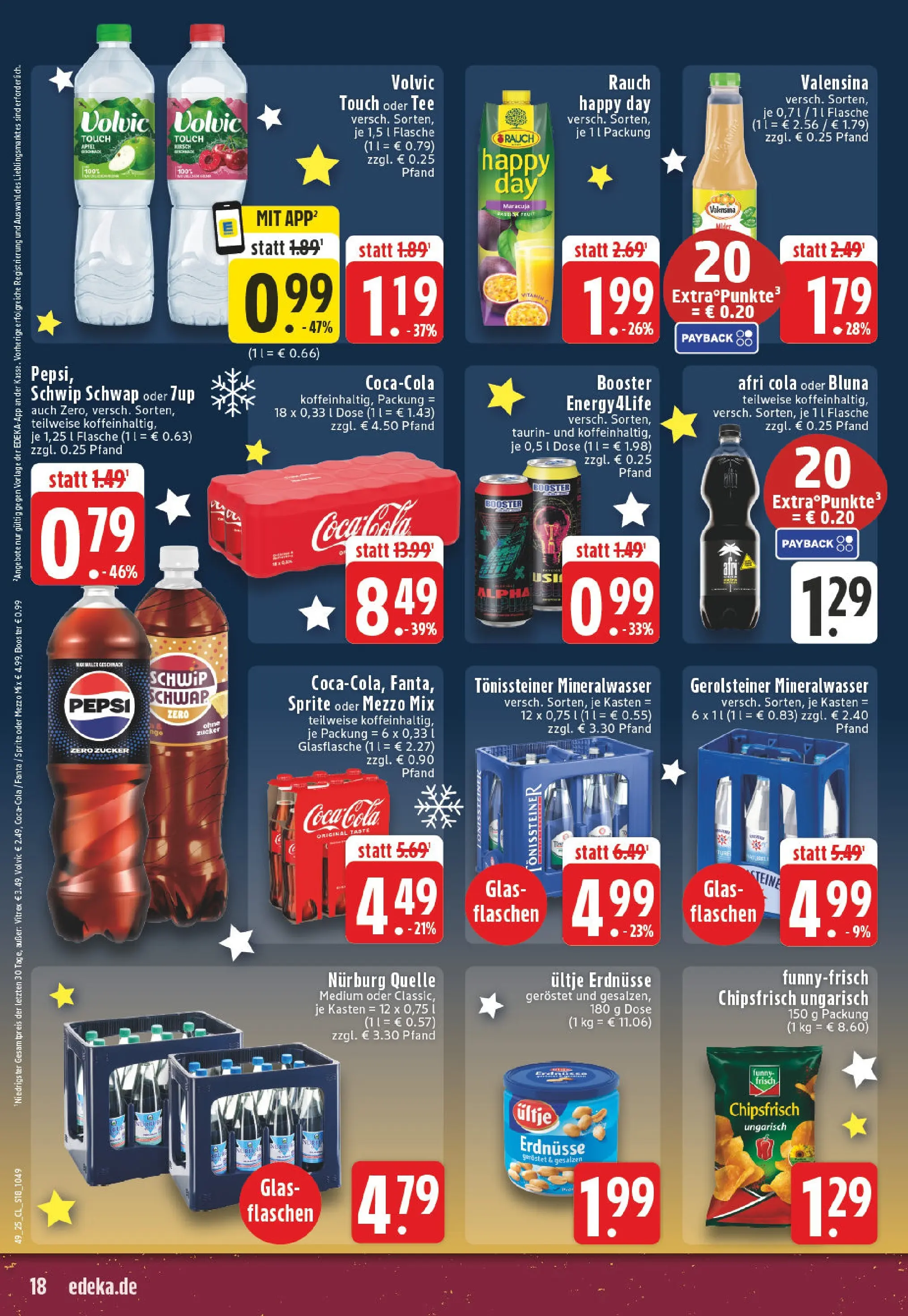Edeka prospekt Kempenich	 (ab 01.12.2025) » Angebote Online | Seite: 18 | Produkte: Ultje erdnusse, Erdnüsse, Mineralwasser, Tee