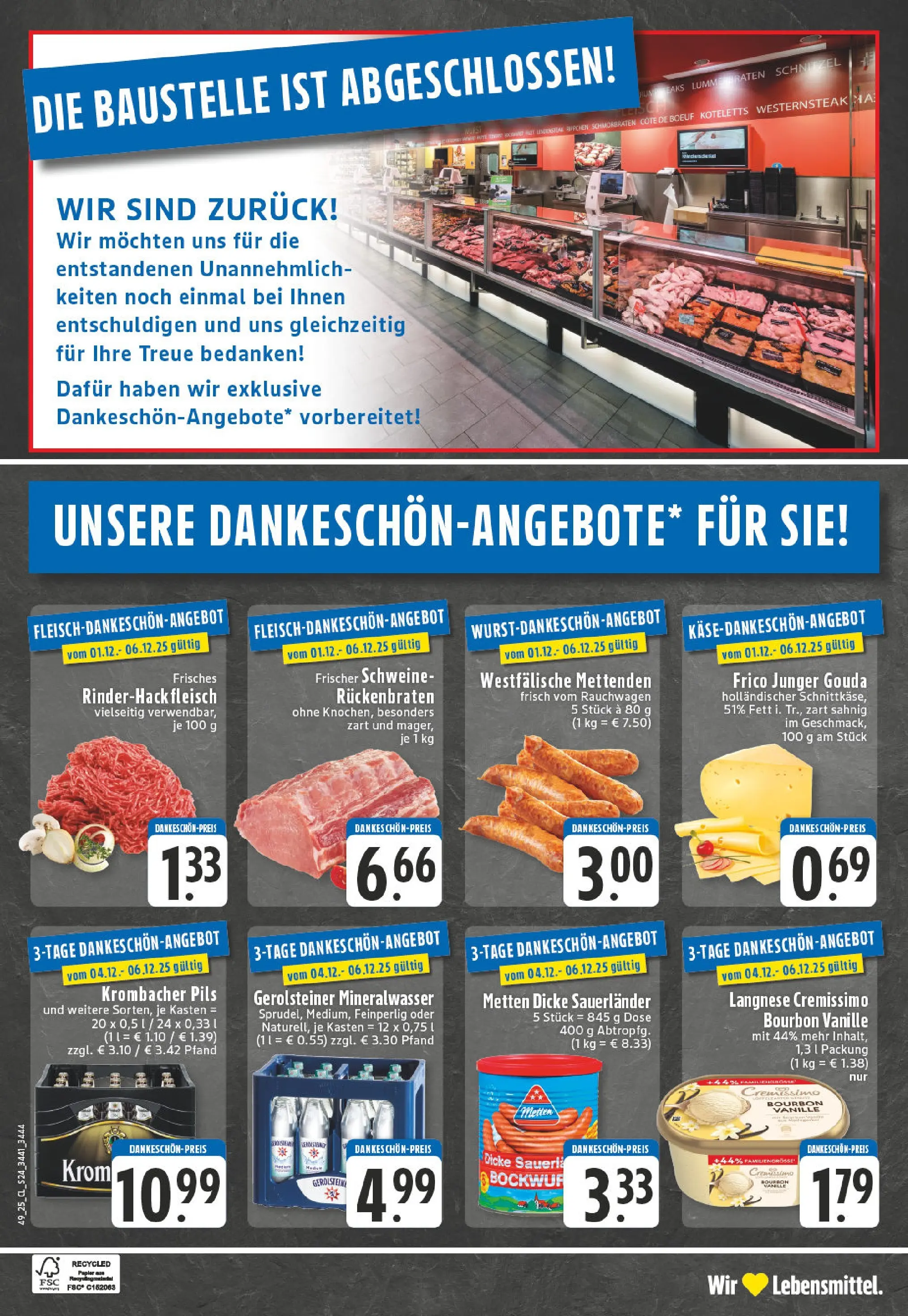 Edeka prospekt Breckerfeld	 (ab 01.12.2025) » Angebote Online | Seite: 24 | Produkte: Langnese, Langnese cremissimo, Cremissimo, Gerolsteiner
