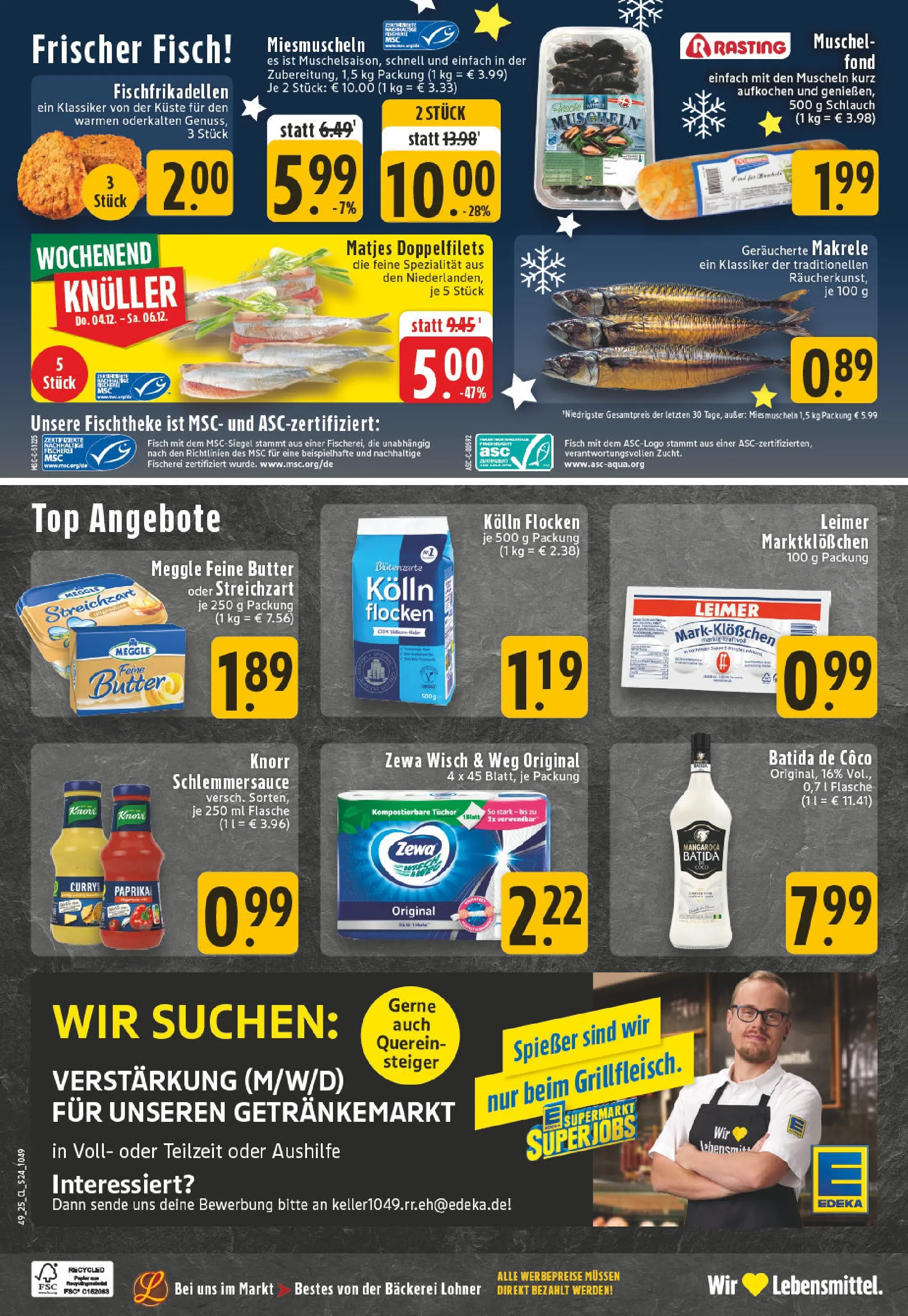 Edeka prospekt Kempenich	 (ab 01.12.2025) » Angebote Online | Seite: 24 | Produkte: Bäckerei, Batida de coco, Zewa, Meggle butter