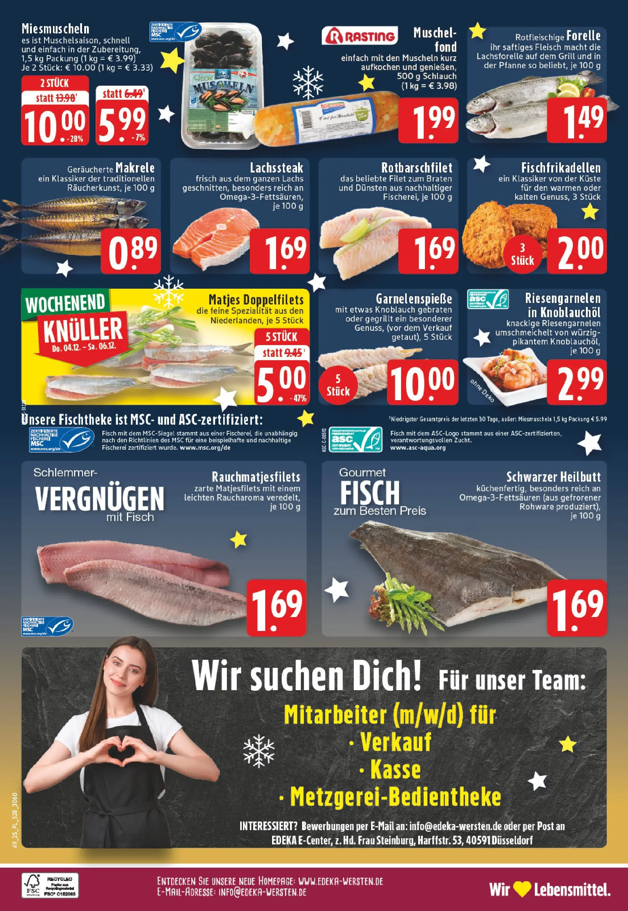 Edeka prospekt Düsseldorf	 (ab 01.12.2025) » Angebote Online | Seite: 28 | Produkte: Grill, Fisch, Lachs, Knoblauch