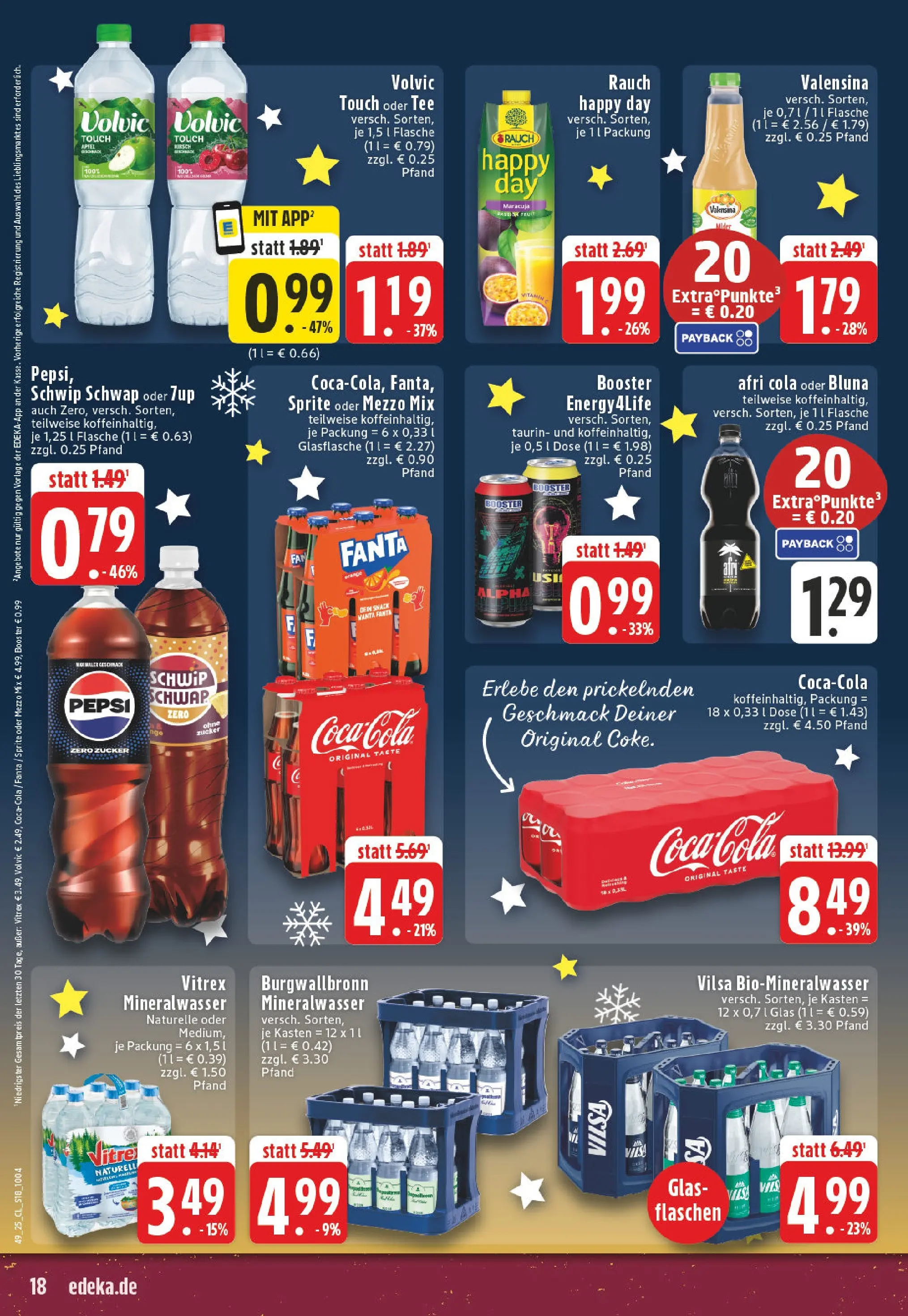 Edeka prospekt Versmold	 (ab 01.12.2025) » Angebote Online | Seite: 18 | Produkte: Cola, Äpfel, Schwip schwap, Volvic touch