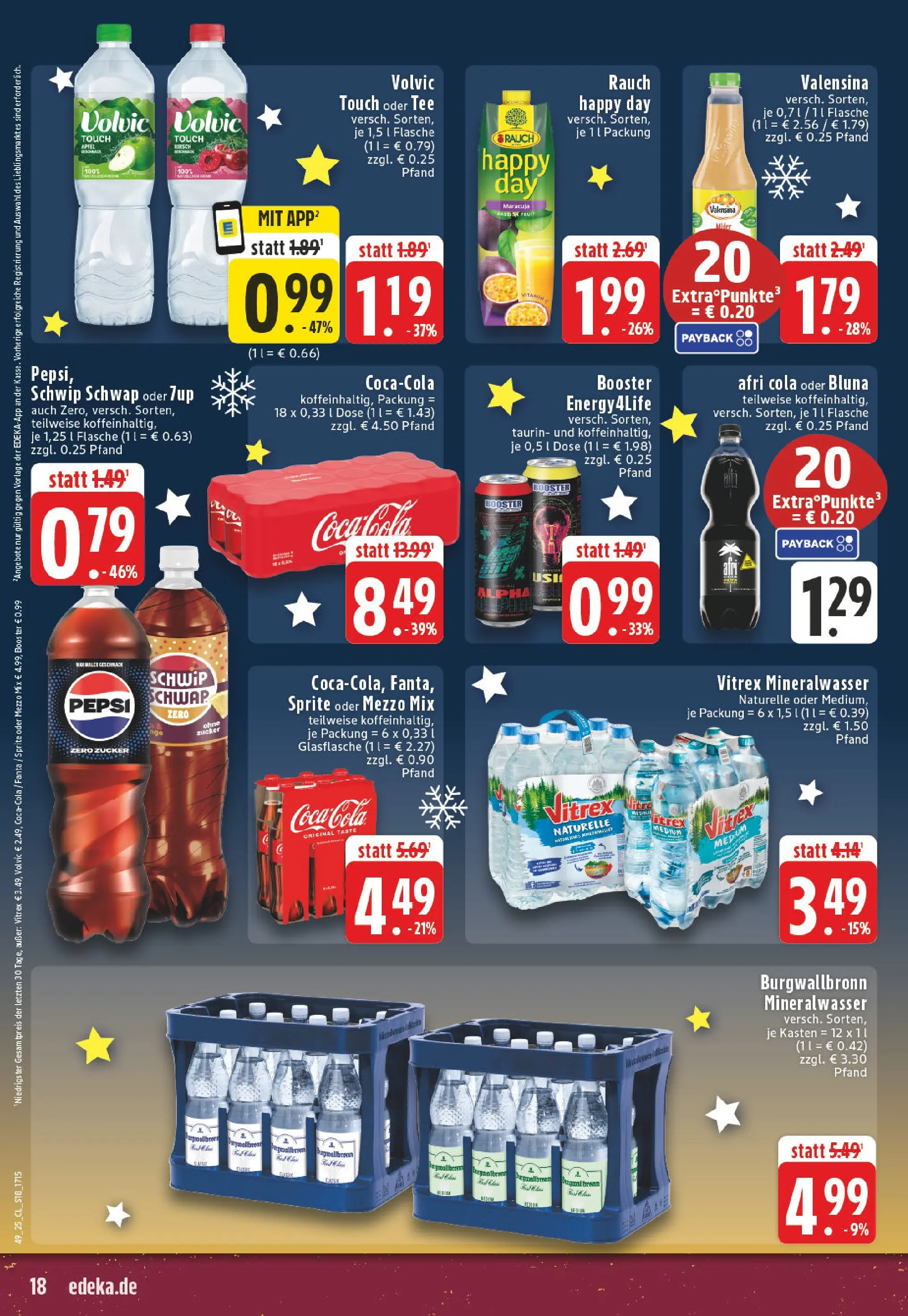 Edeka prospekt Lünen-Brambauer	 (ab 01.12.2025) » Angebote Online | Seite: 18 | Produkte: Mineralwasser, Oder mezzo mix, Tee, Volvic