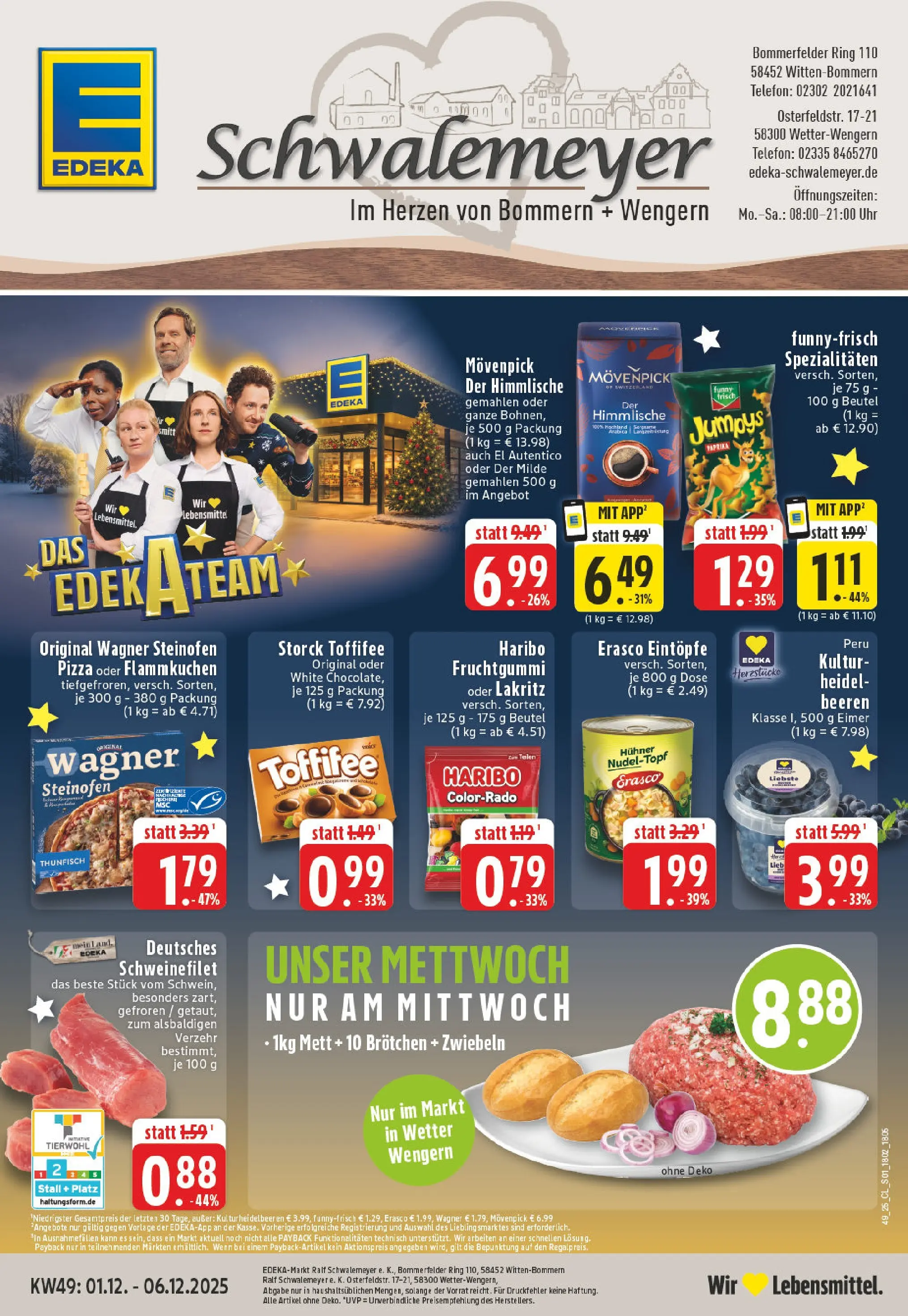 Edeka prospekt Witten-Bommern	 (ab 01.12.2025) » Angebote Online | Seite: 1 | Produkte: Haribo, Thunfisch, Zwiebeln, Paprika