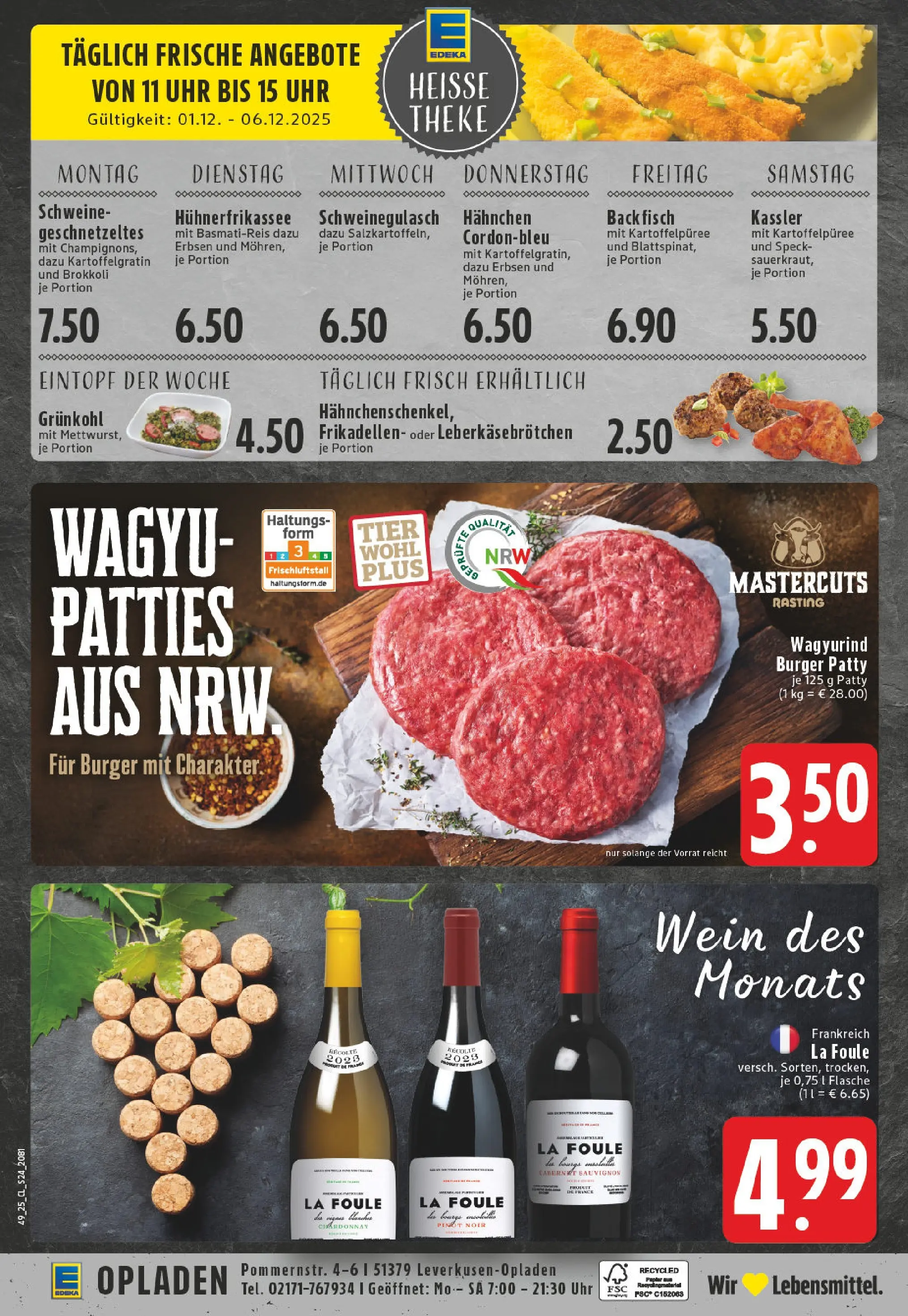 Edeka prospekt Leverkusen	 (ab 01.12.2025) » Angebote Online | Seite: 24 | Produkte: Hahnchen, Basmatireis, Wein, Erbsen