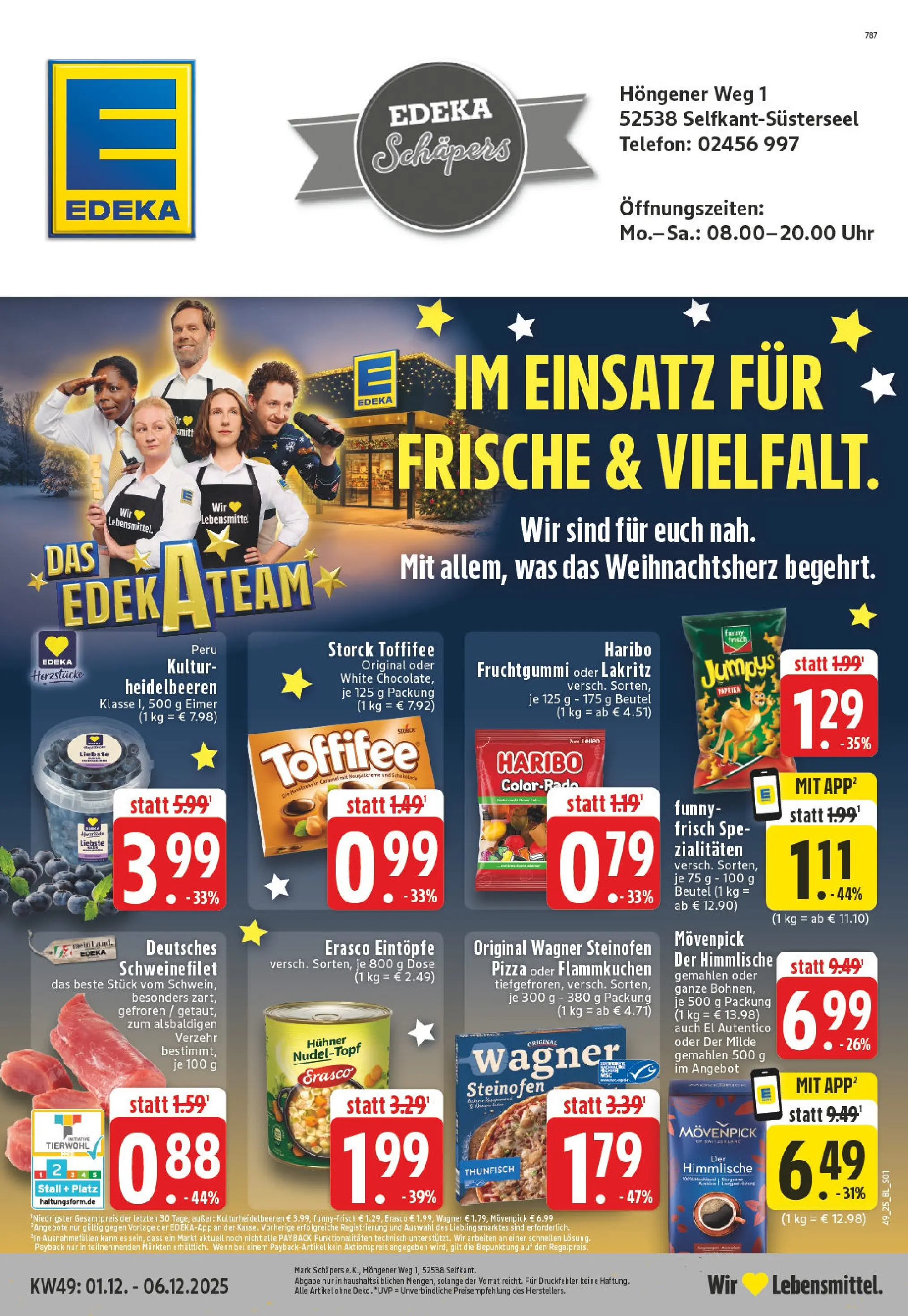 Edeka prospekt Selfkant-Wehr	 (ab 01.12.2025) » Angebote Online | Seite: 1 | Produkte: Tür, Paprika, Telefon, Uhr
