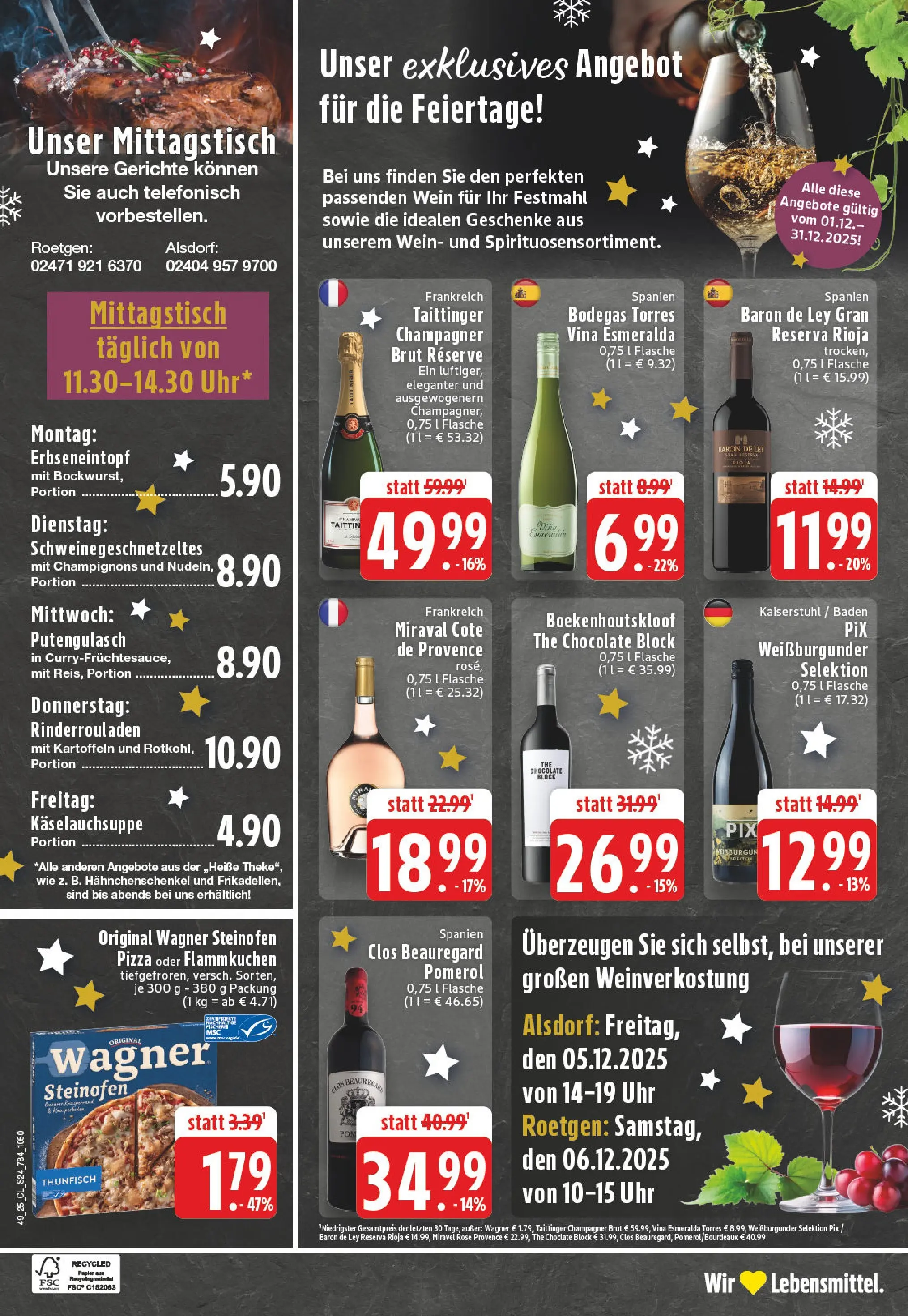 Edeka prospekt Alsdorf	 (ab 01.12.2025) » Angebote Online | Seite: 24 | Produkte: Rinderrouladen, Hahnchenschenkel, Champignons, Pizza