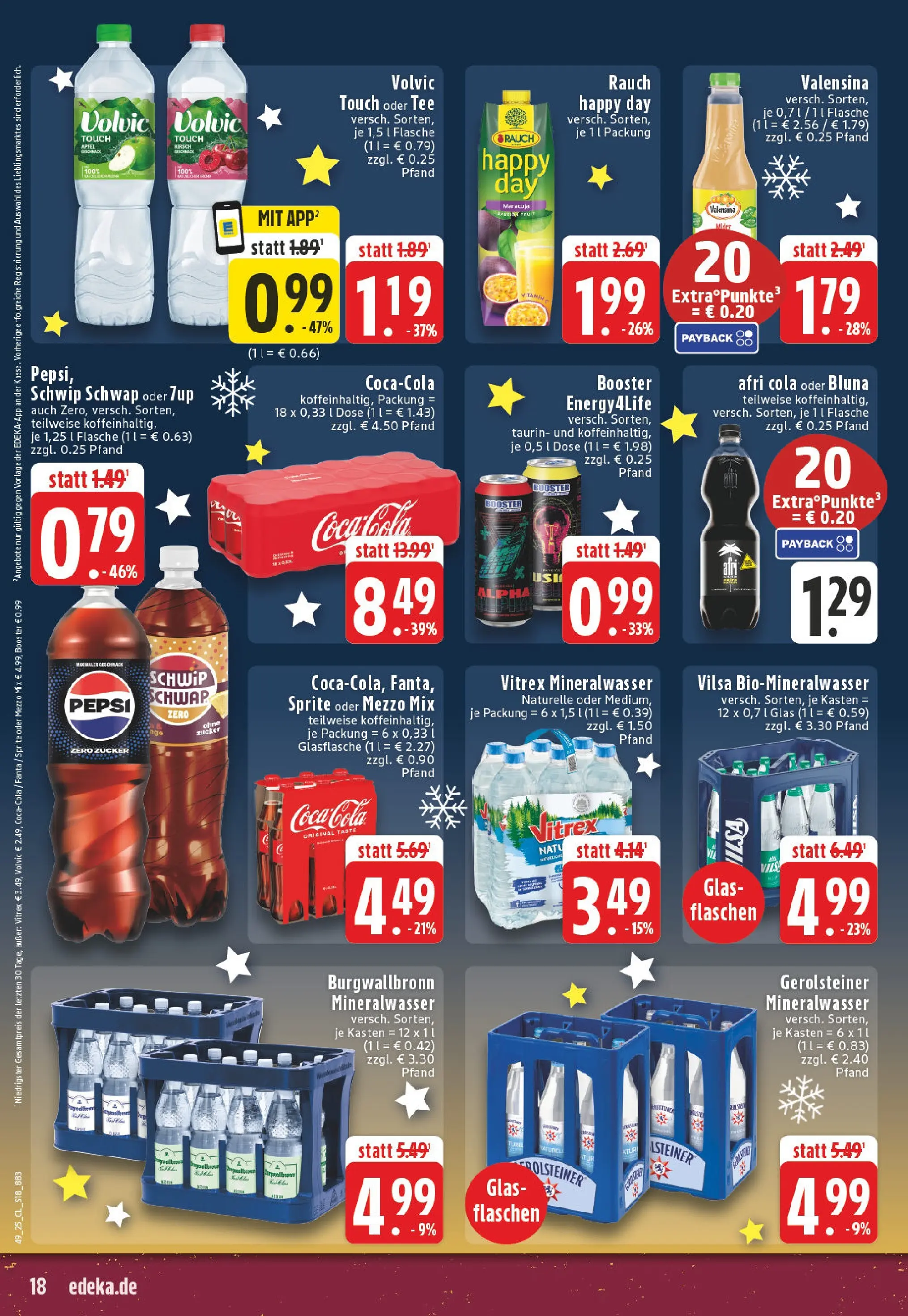 Edeka prospekt Erkelenz	 (ab 01.12.2025) » Angebote Online | Seite: 18 | Produkte: Volvic touch, Valensina, Zucker, Oder mezzo mix