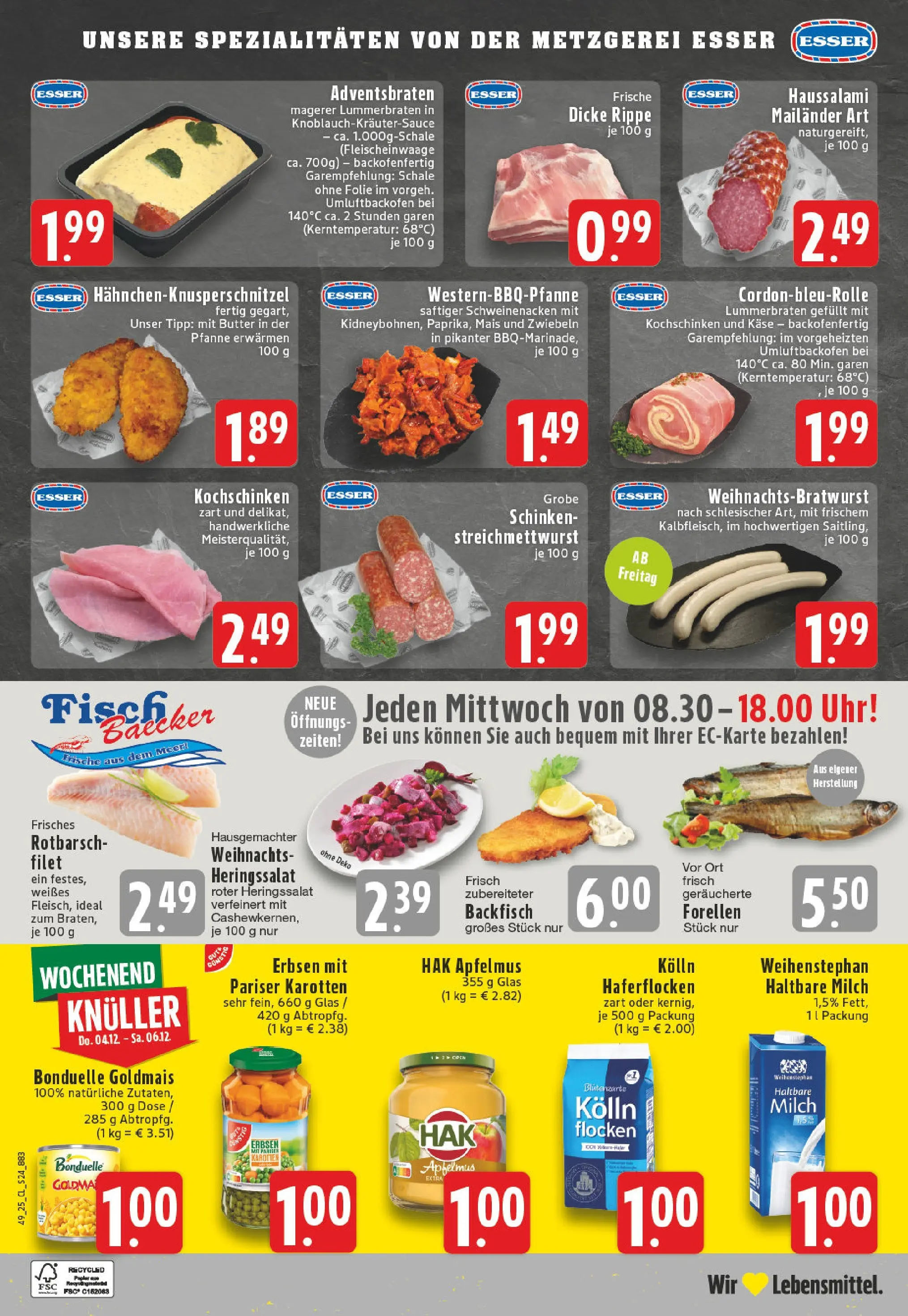 Edeka prospekt Erkelenz	 (ab 01.12.2025) » Angebote Online | Seite: 24 | Produkte: Kolln haferflocken, Milch, Apple, Uhr