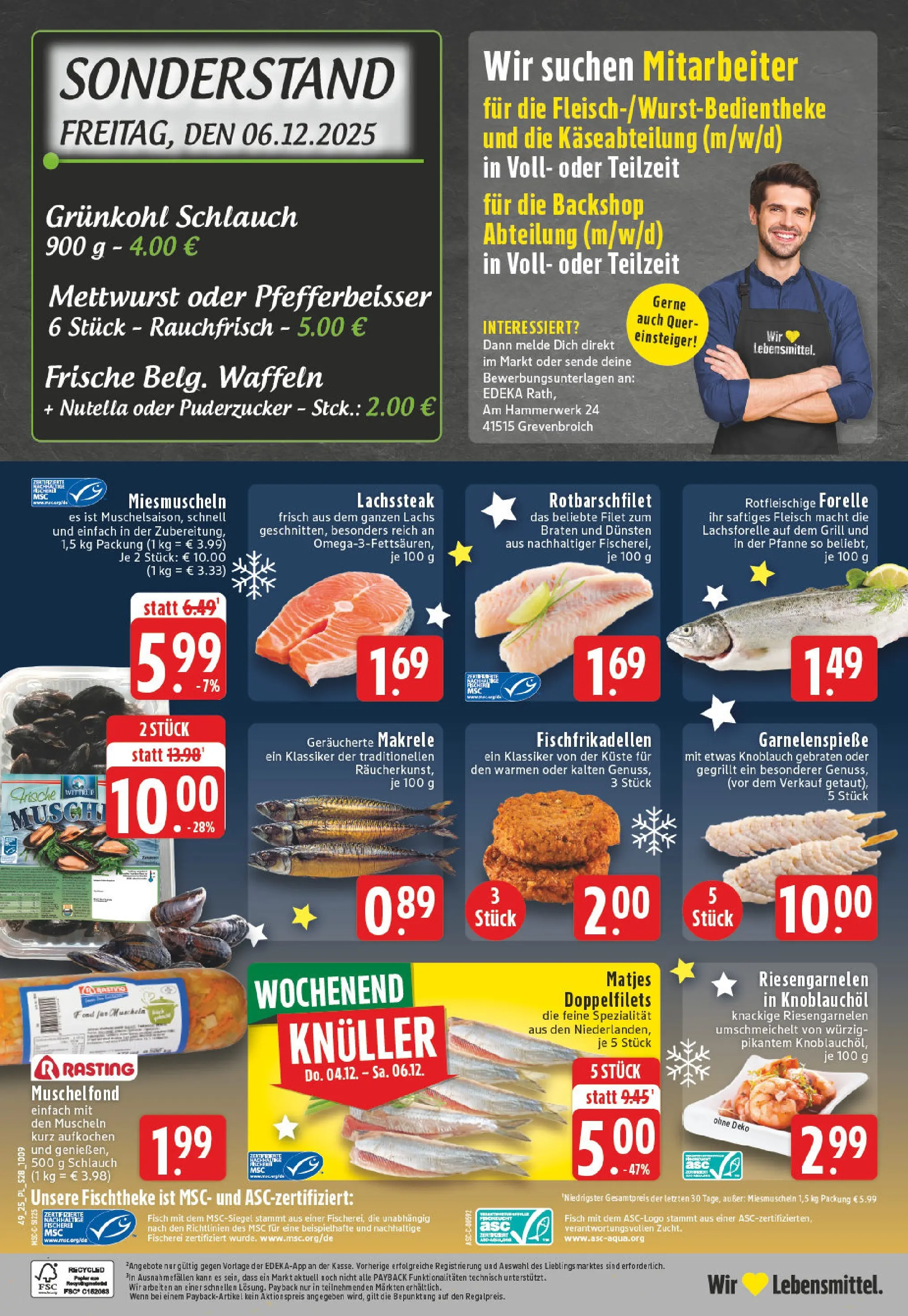 Edeka prospekt Grevenbroich	 (ab 01.12.2025) » Angebote Online | Seite: 28 | Produkte: Grill, Nutella, Fisch, Knoblauch