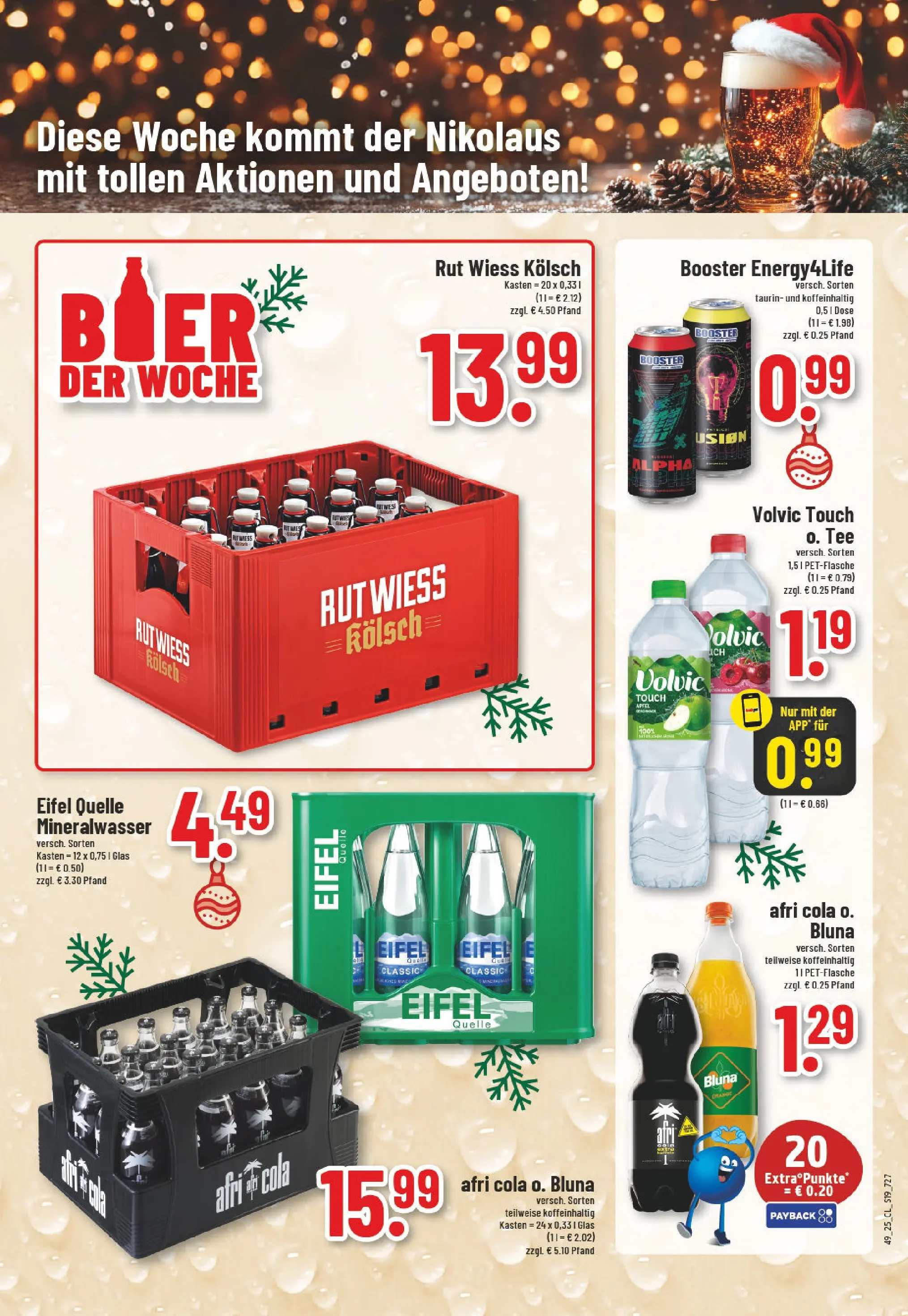 Edeka prospekt Weilerswist	 (ab 01.12.2025) » Angebote Online | Seite: 19 | Produkte: Cola, Volvic touch, Tee, Volvic